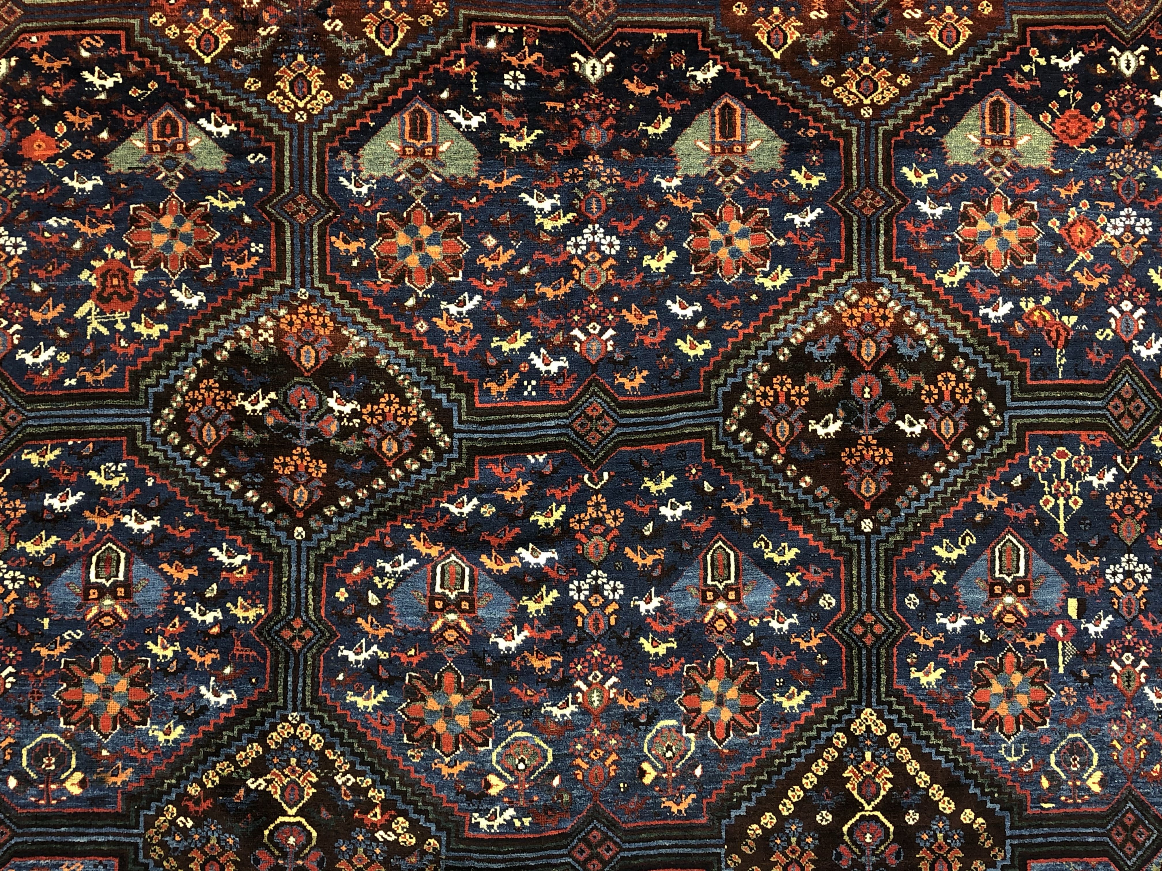 Antique Khamseh rug