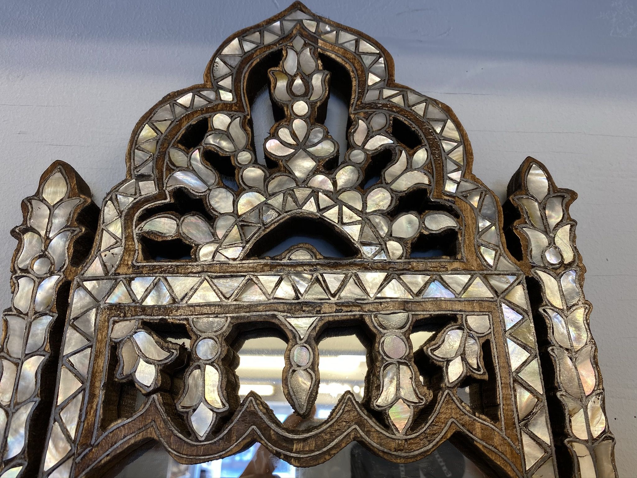 Antique mother of pearl mirror