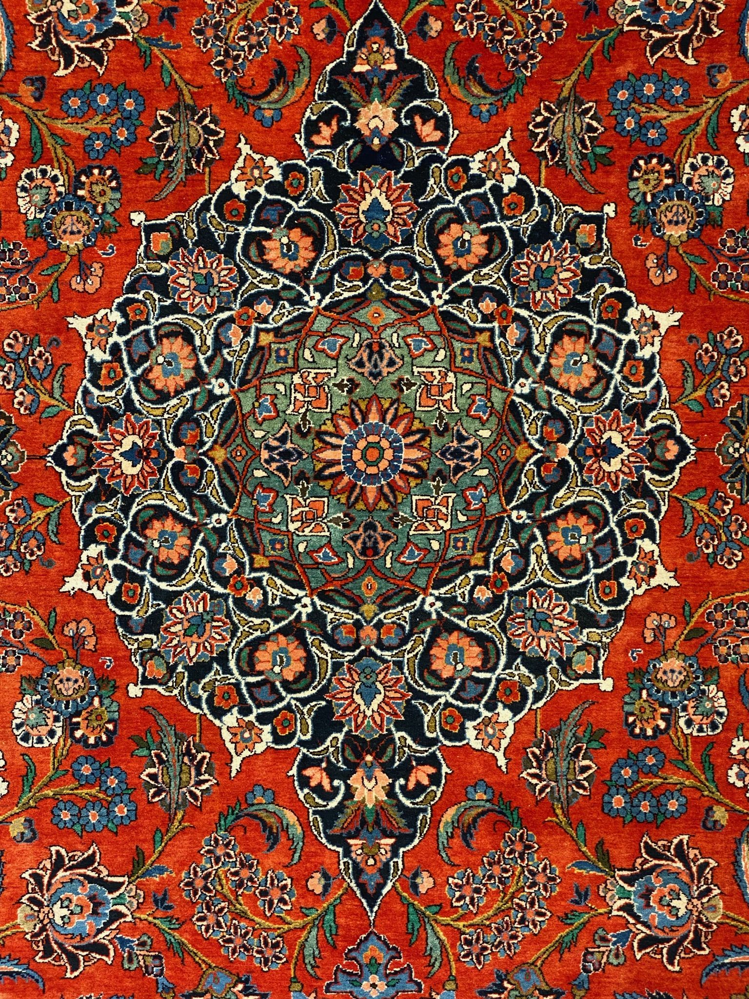 Antique Kashan carpet