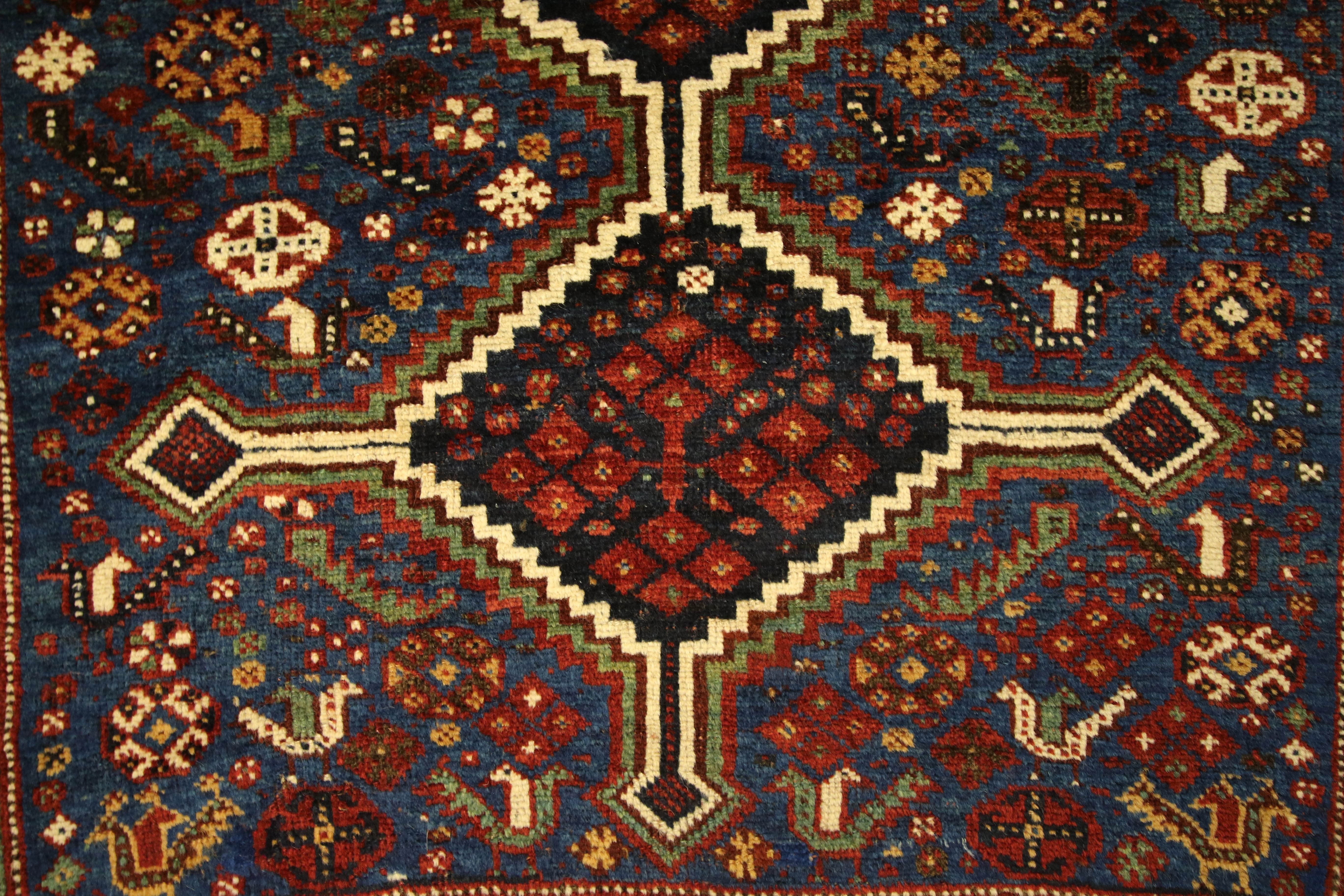 Antique Khamseh rug