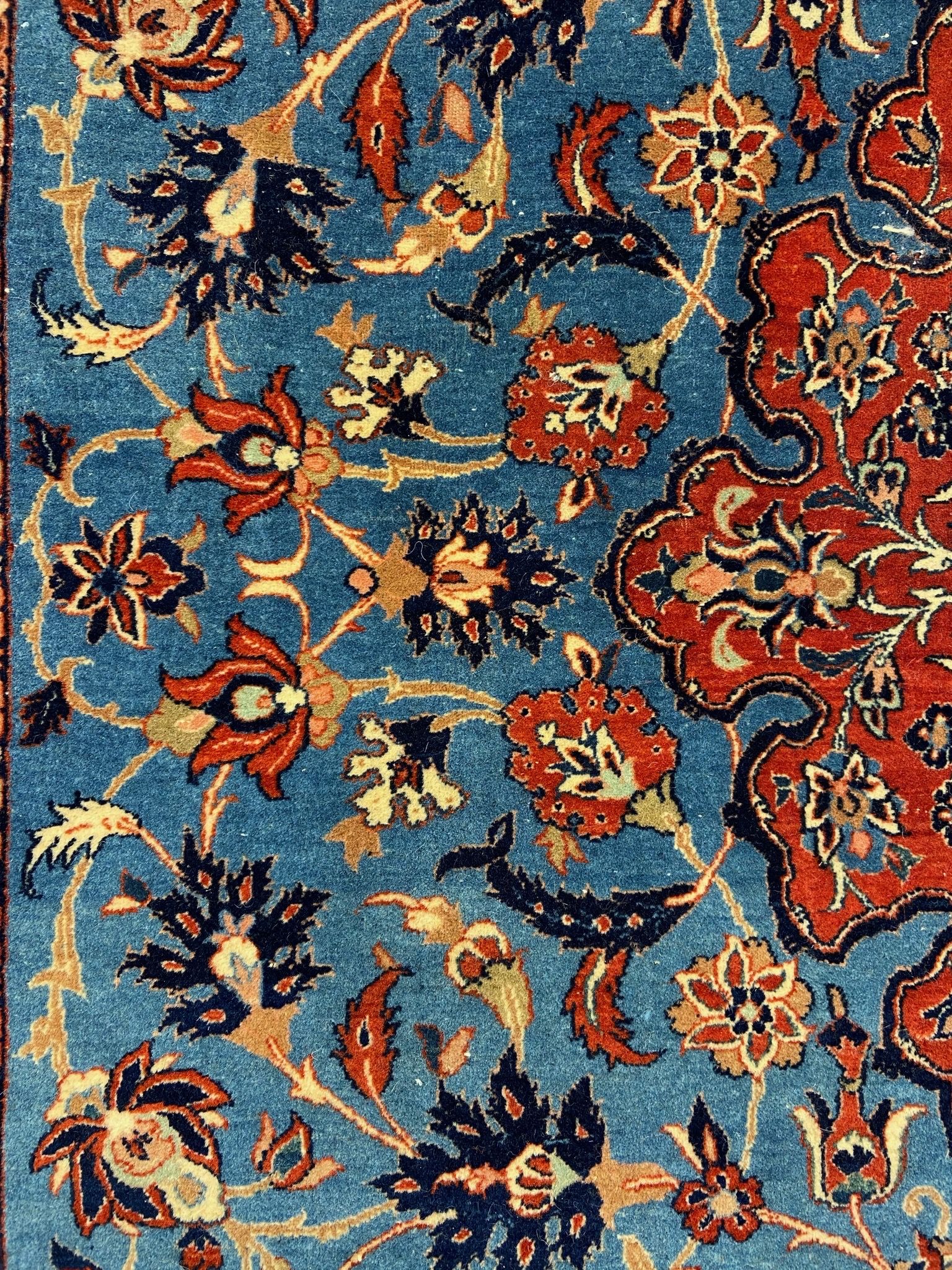 Antique Isfahan rug