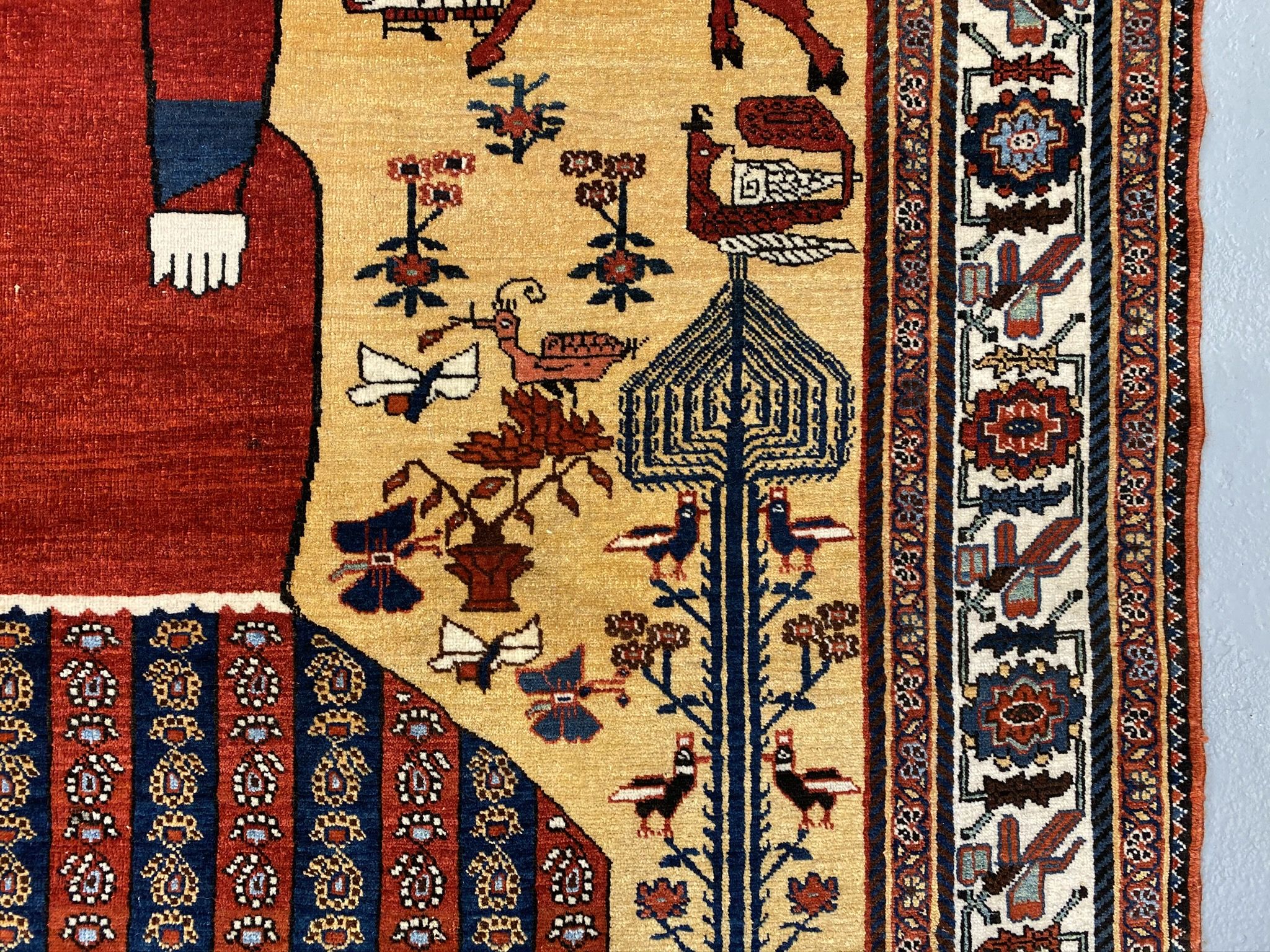 Antique Qashkoli rug