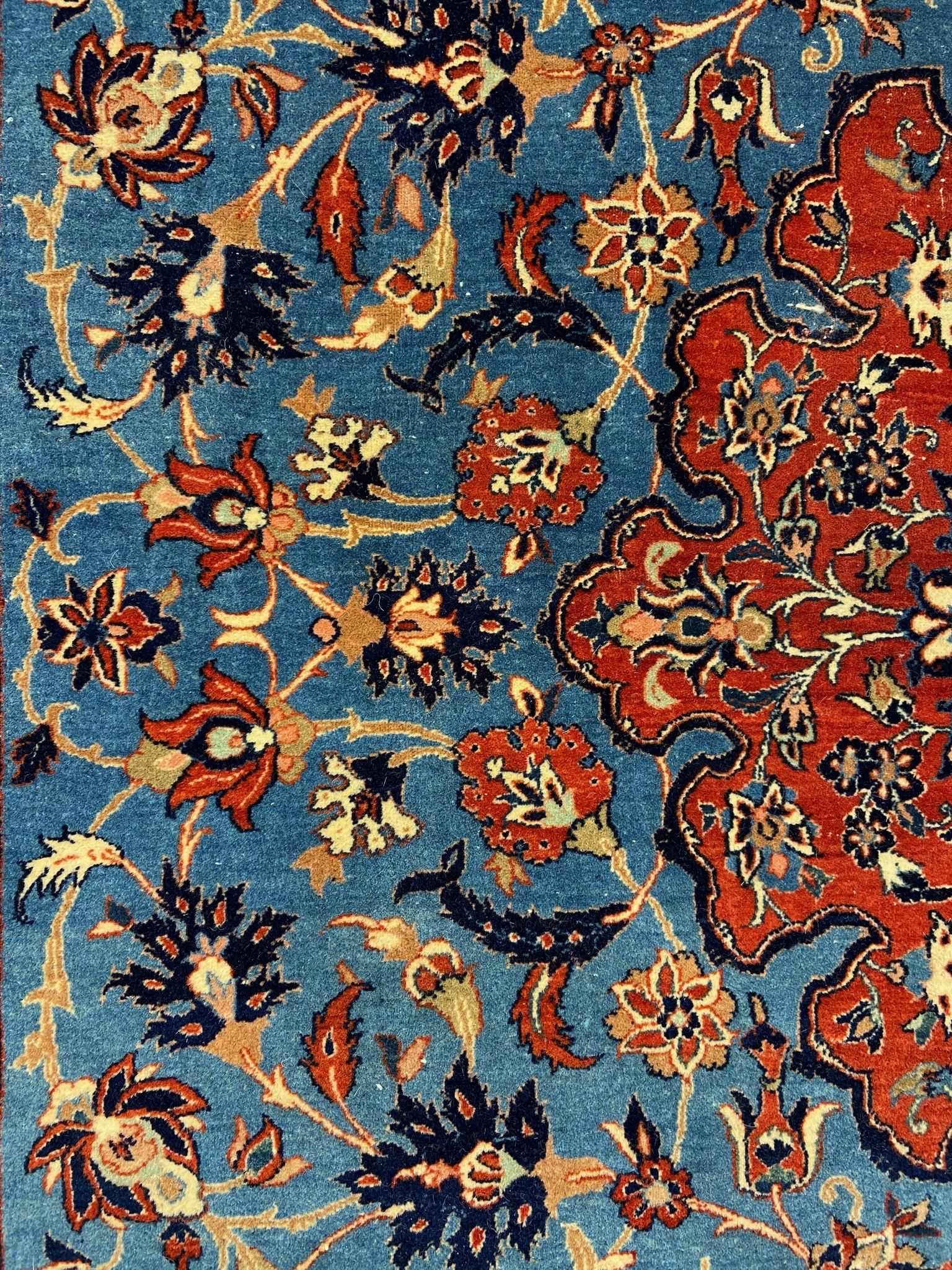 Antique Isfahan rug