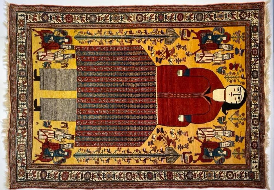 Antique Qashkoli rug