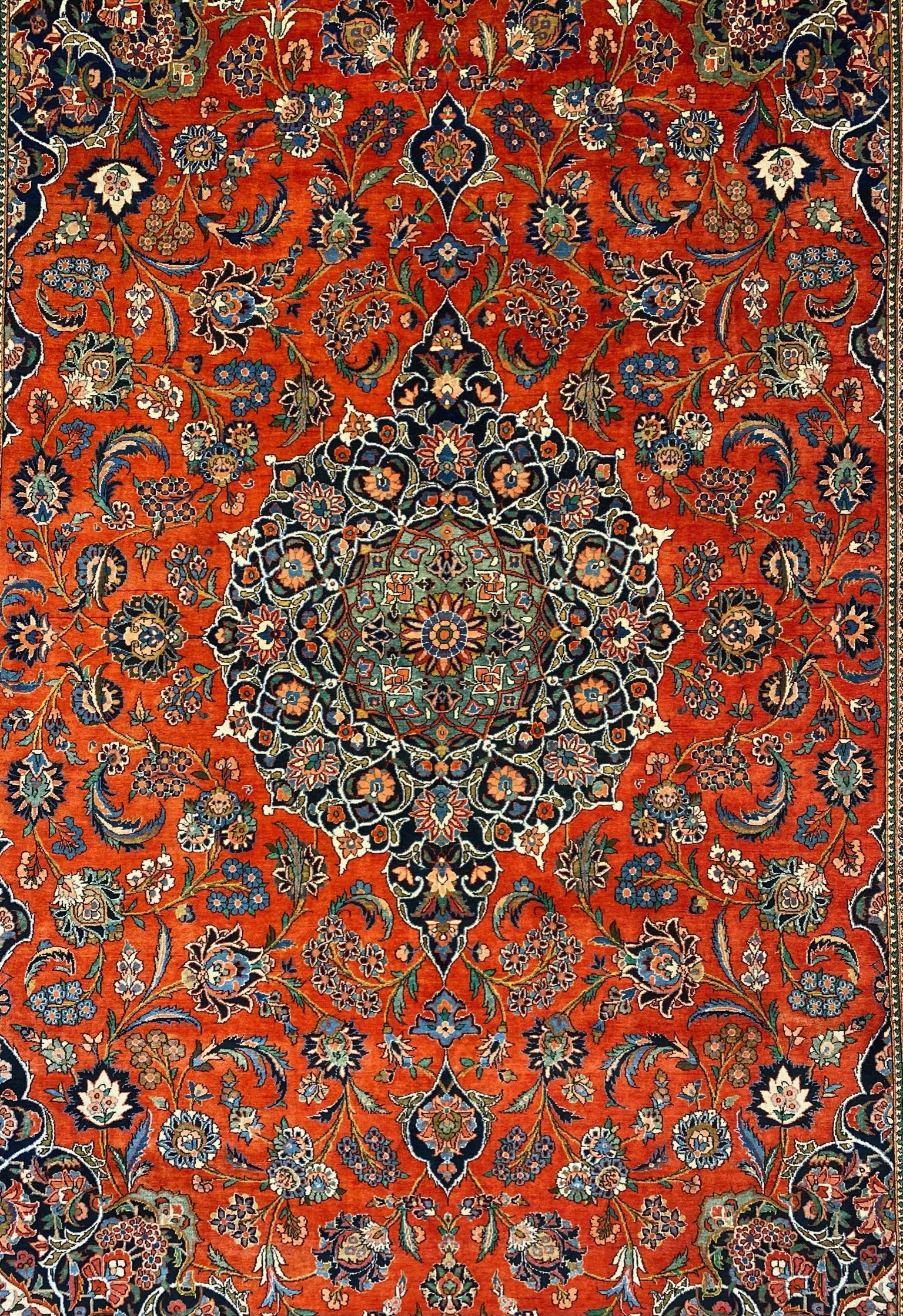Antique Kashan carpet