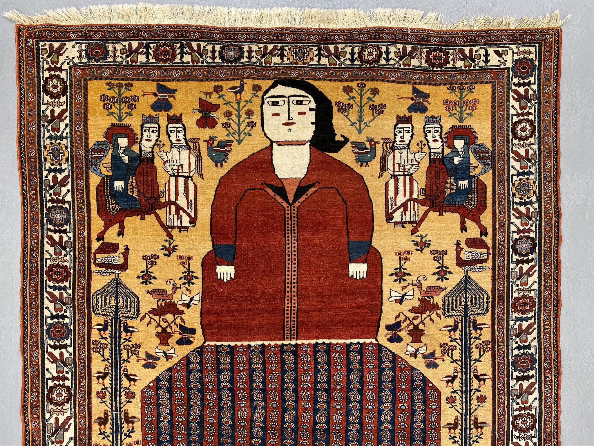 Antique Qashkoli rug