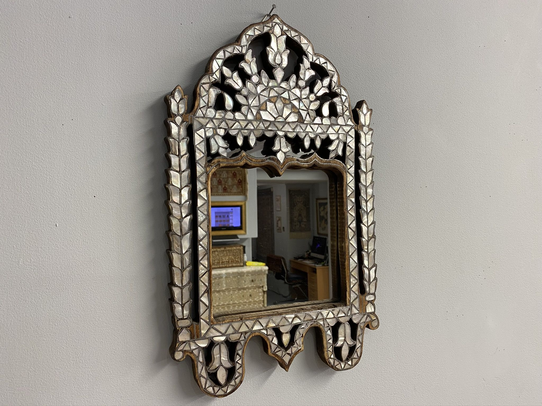 Antique Mother of Pearl mirror 
