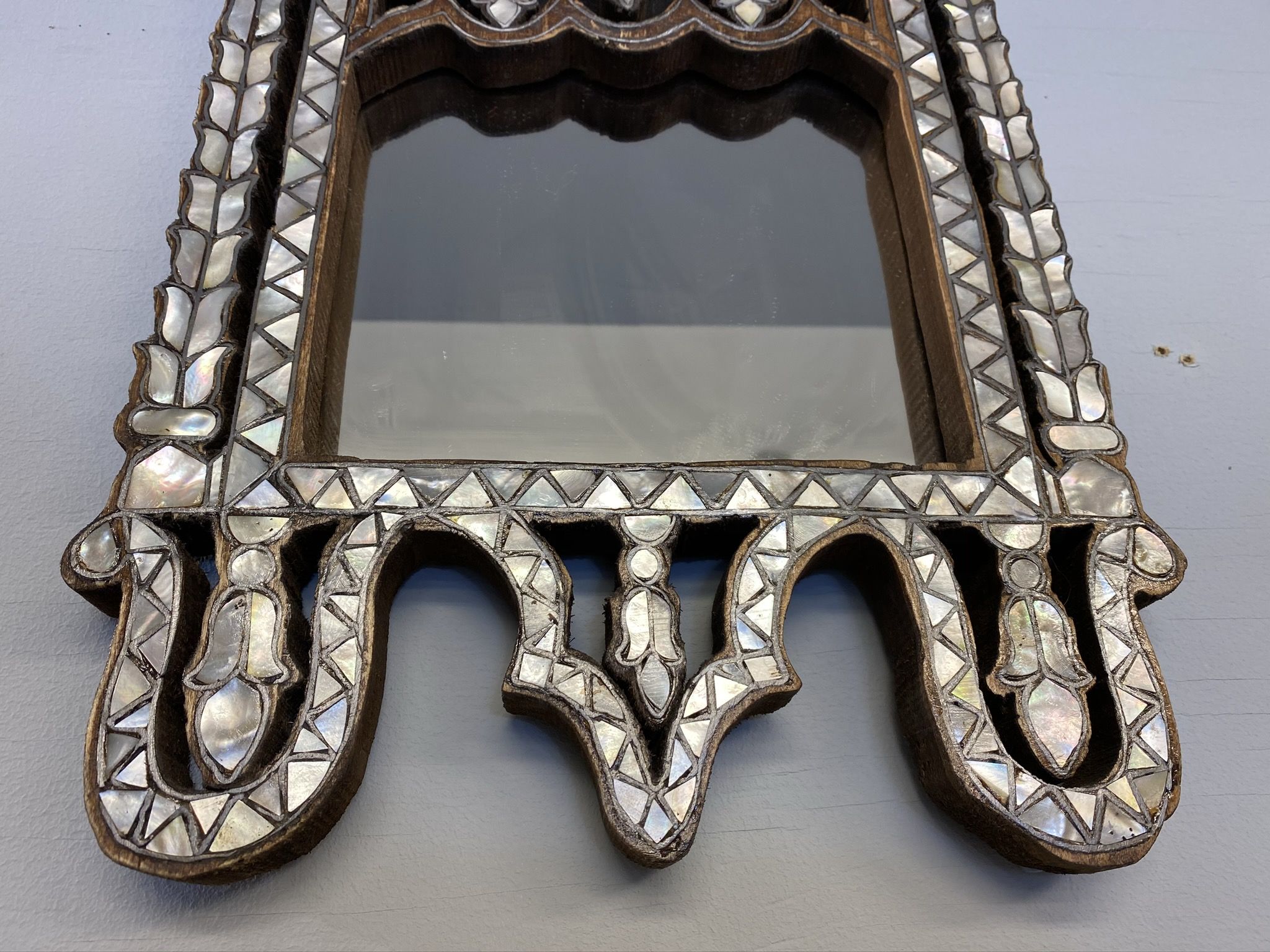 Antique mother of pearl mirror