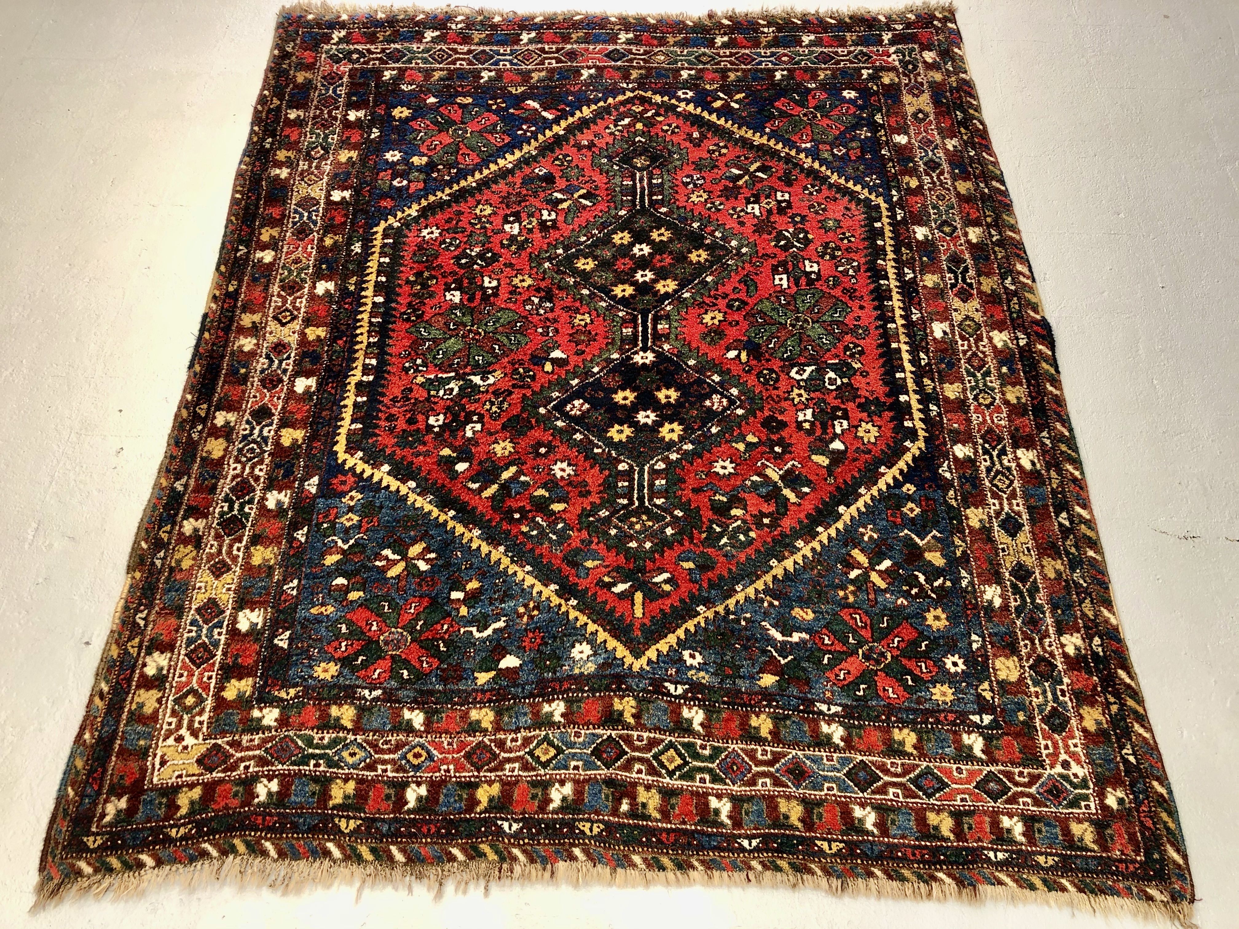 Antique Khamseh rug