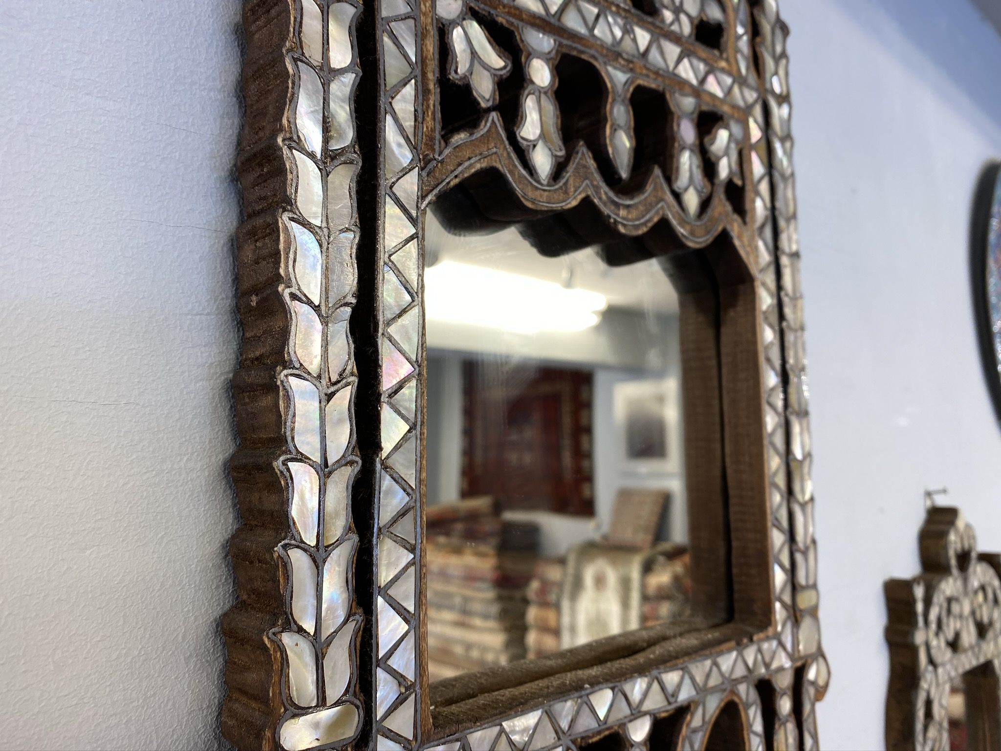 Antique mother of pearl mirror