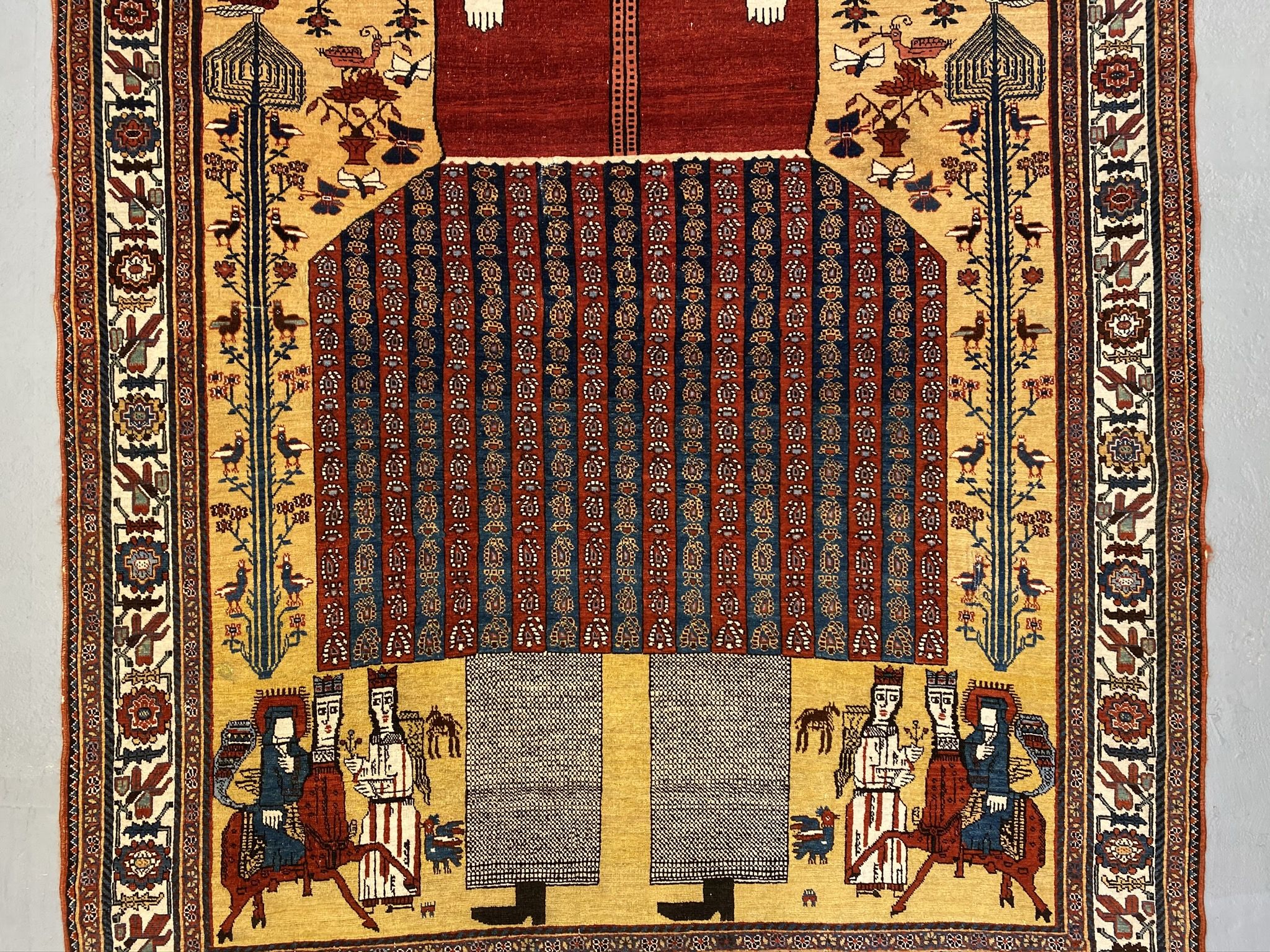 Antique Qashkoli rug