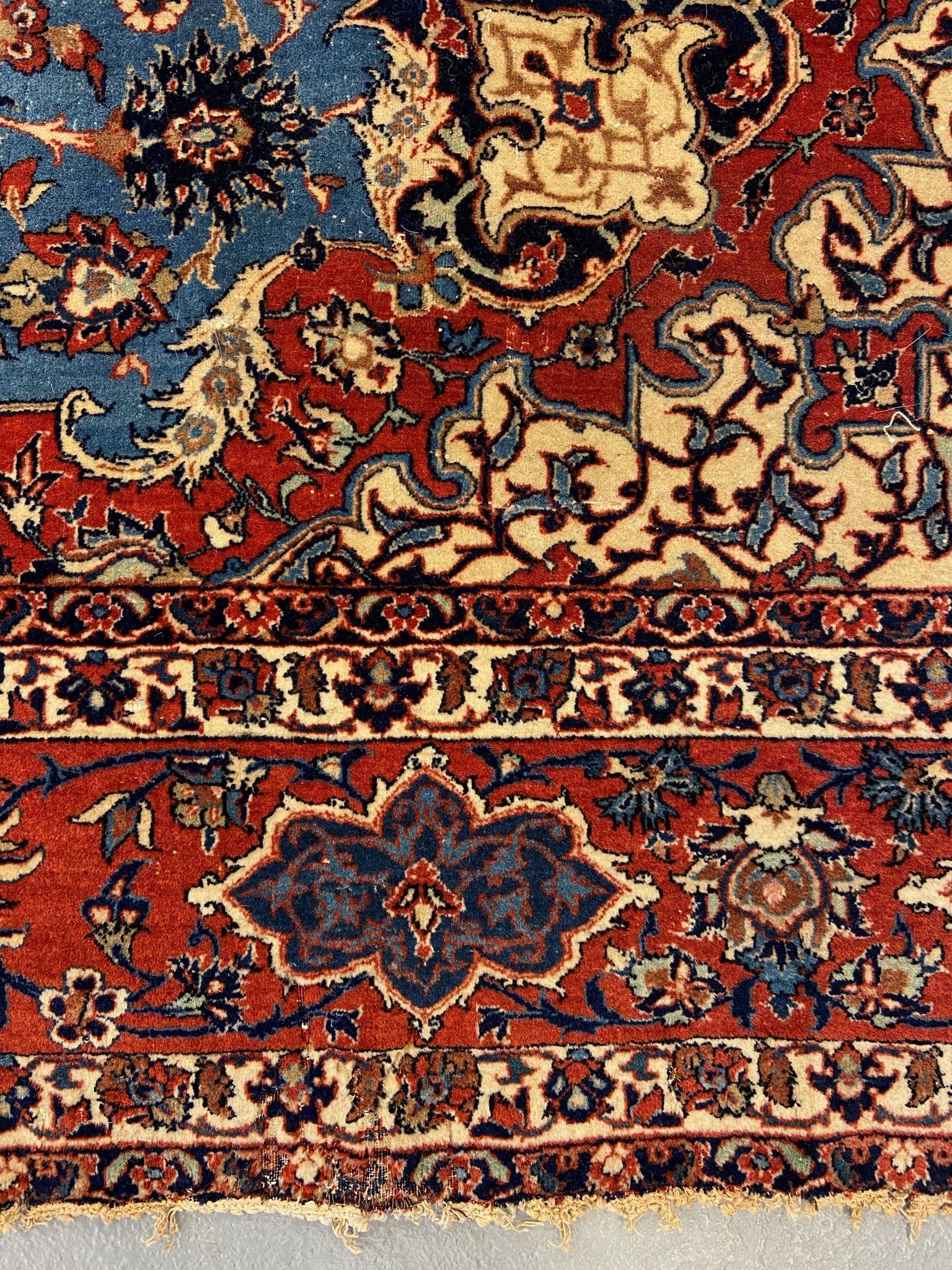 Antique Isfahan rug