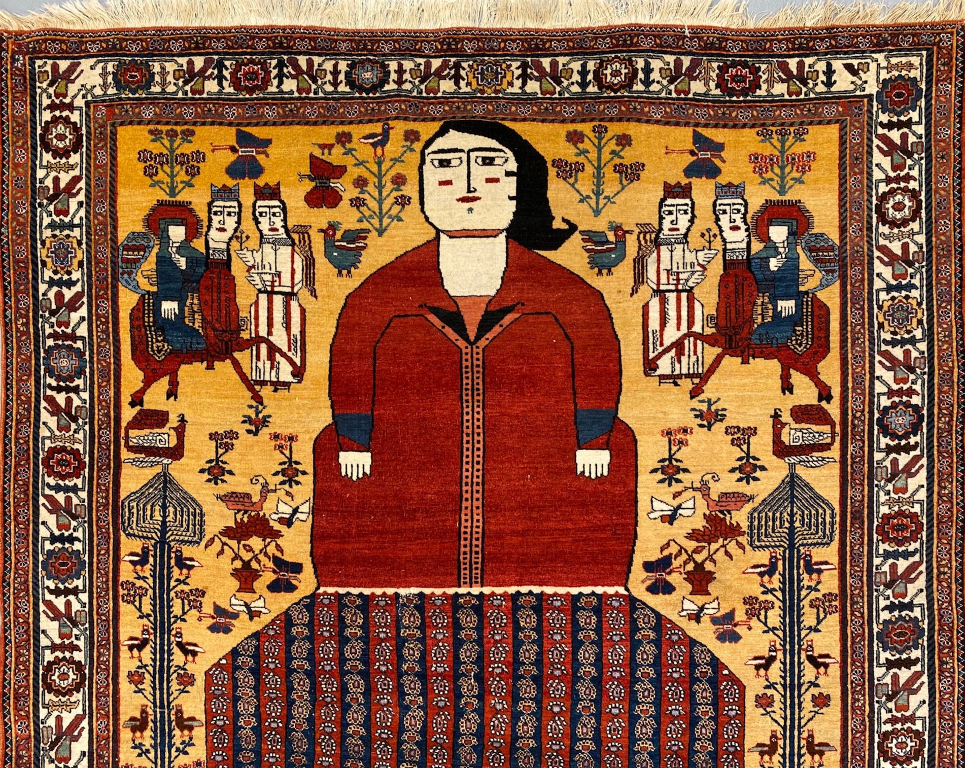 Antique Qashkoli rug