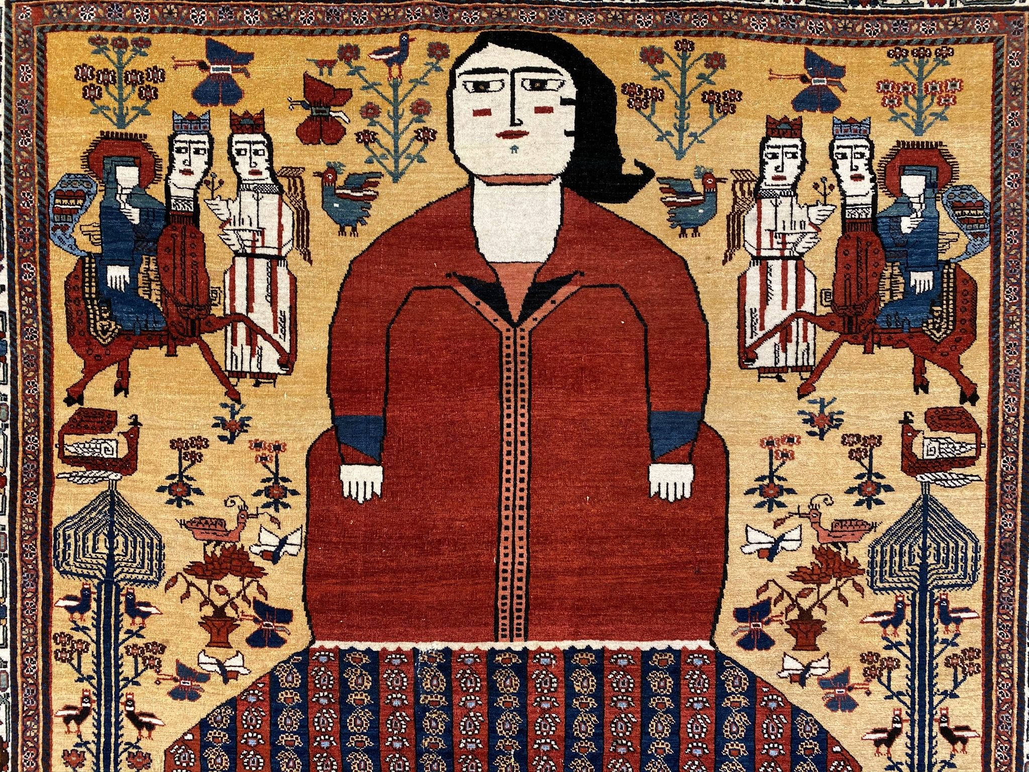 Antique Qashkoli rug