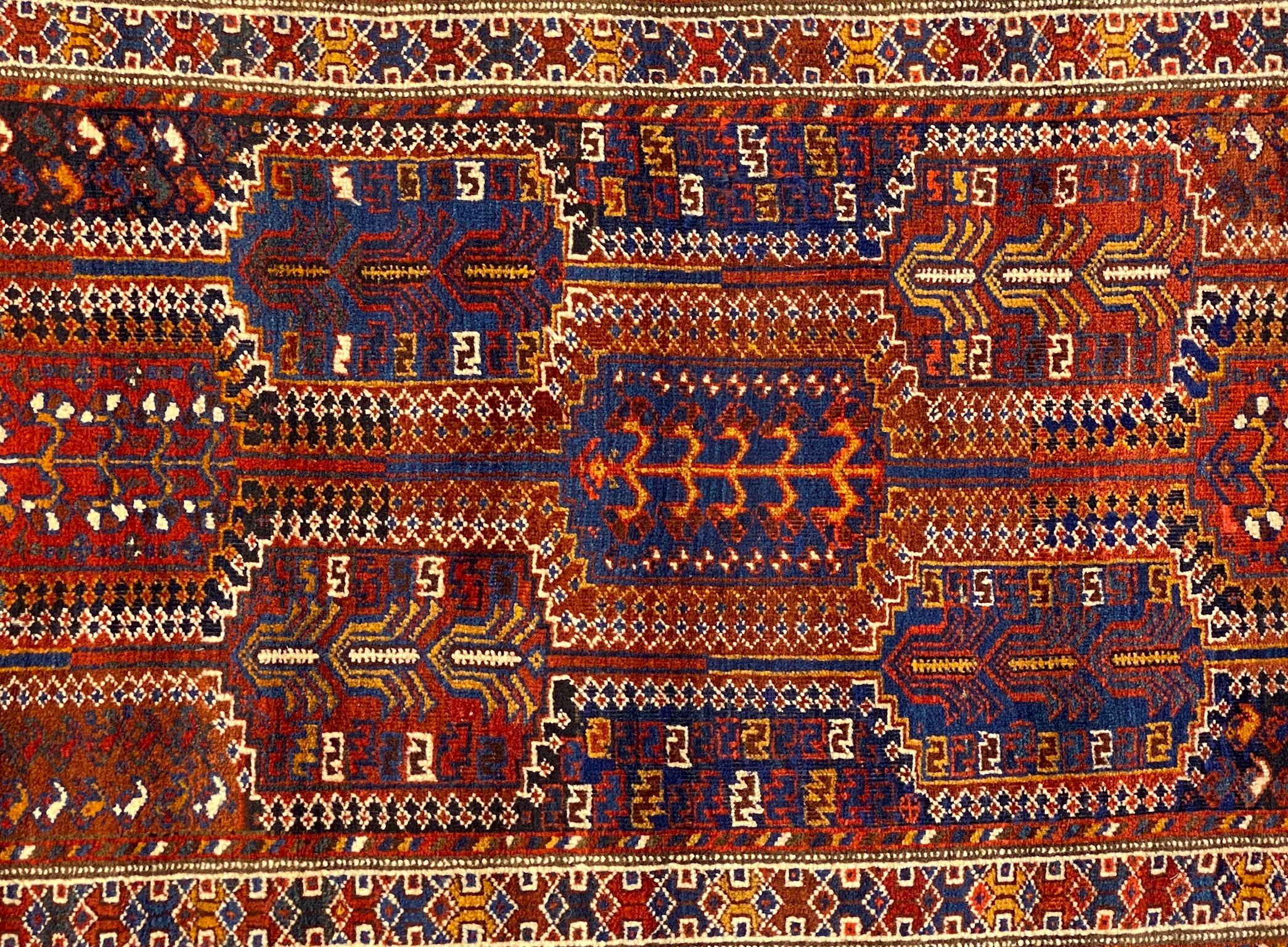 Antique Qashqi rug