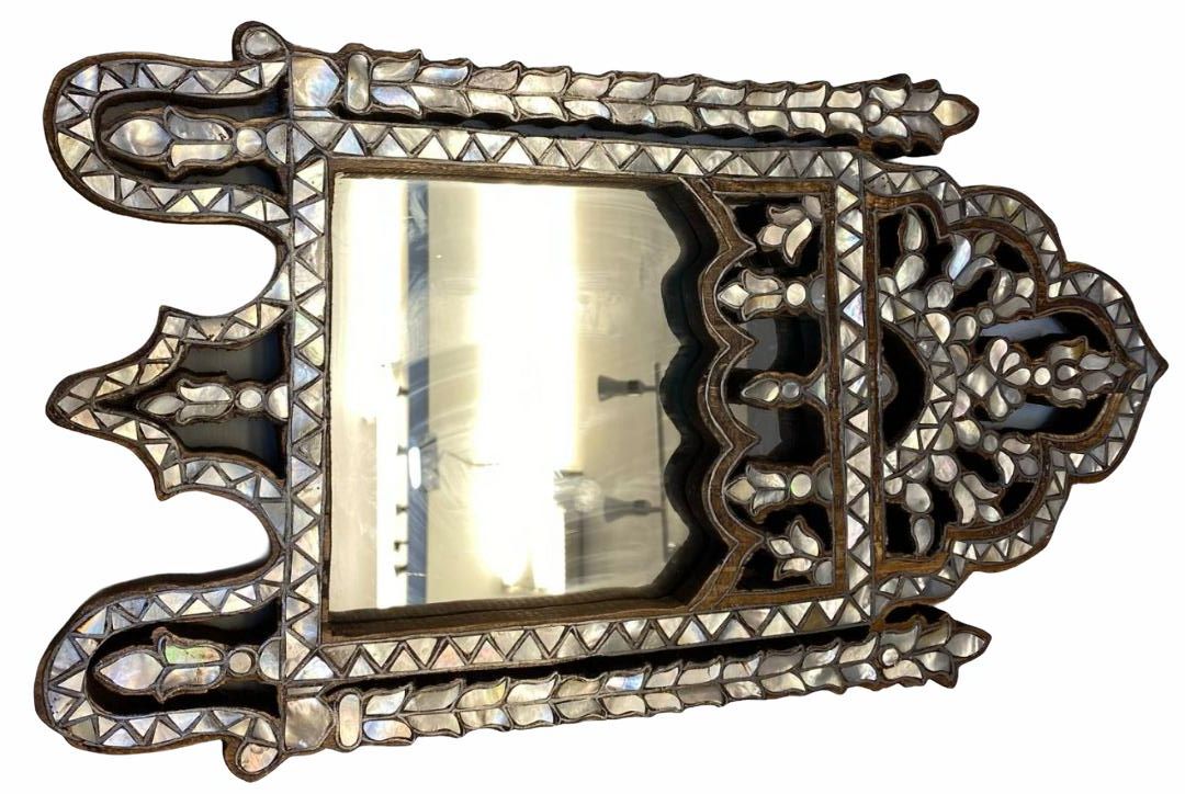 Antique mother of pearl mirror