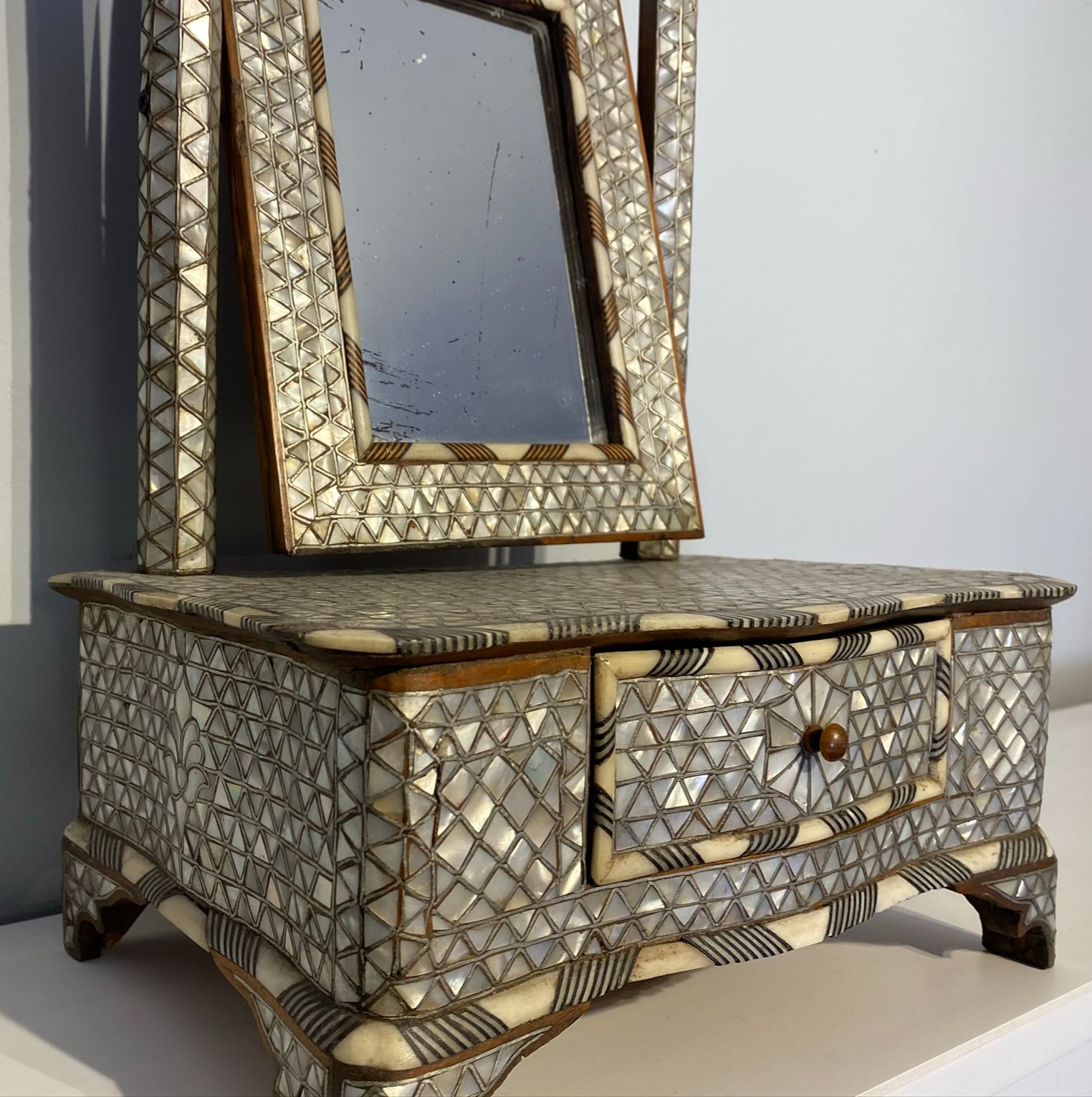Antique Syrian Vanity Mirror