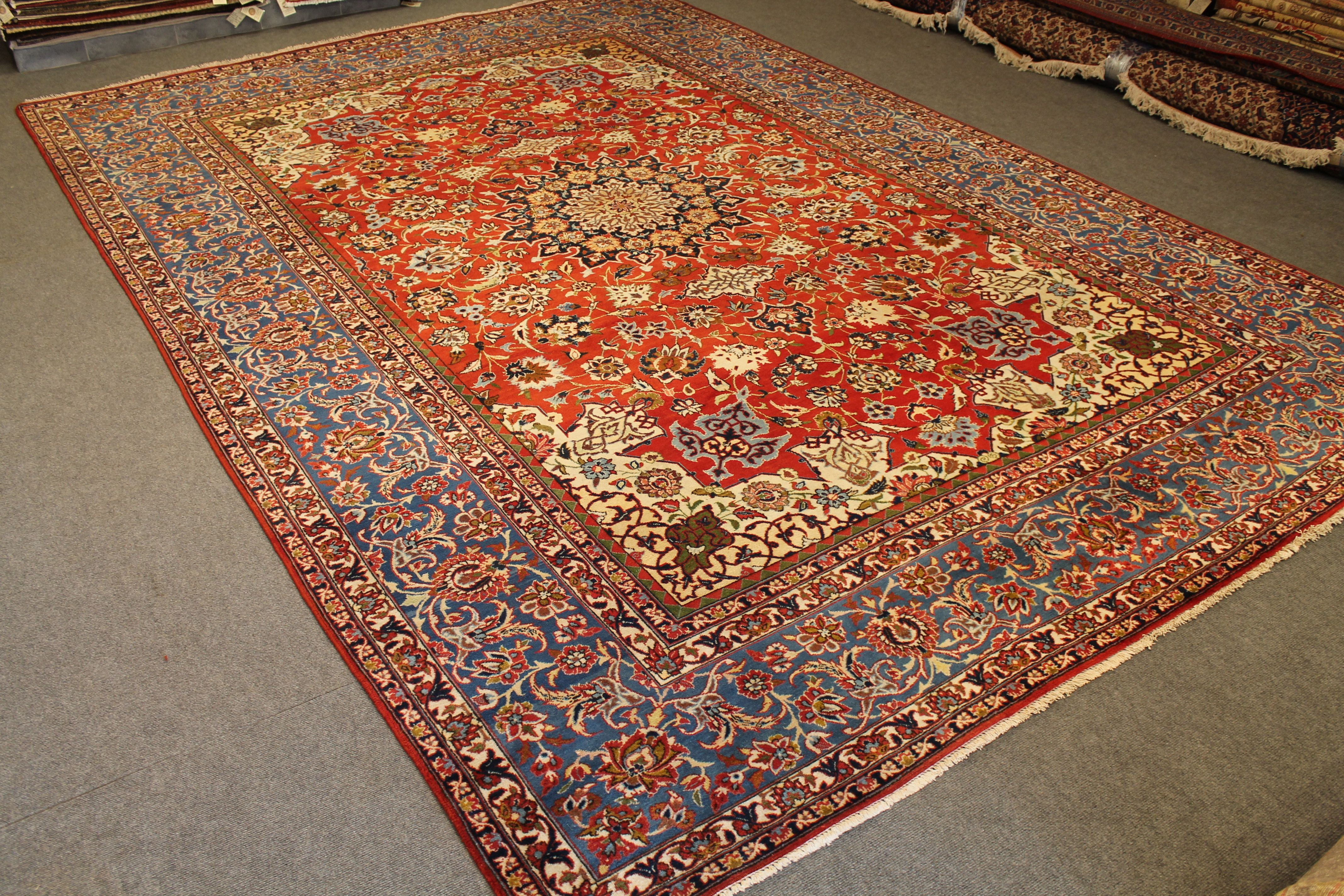Antique Isfahan carpet