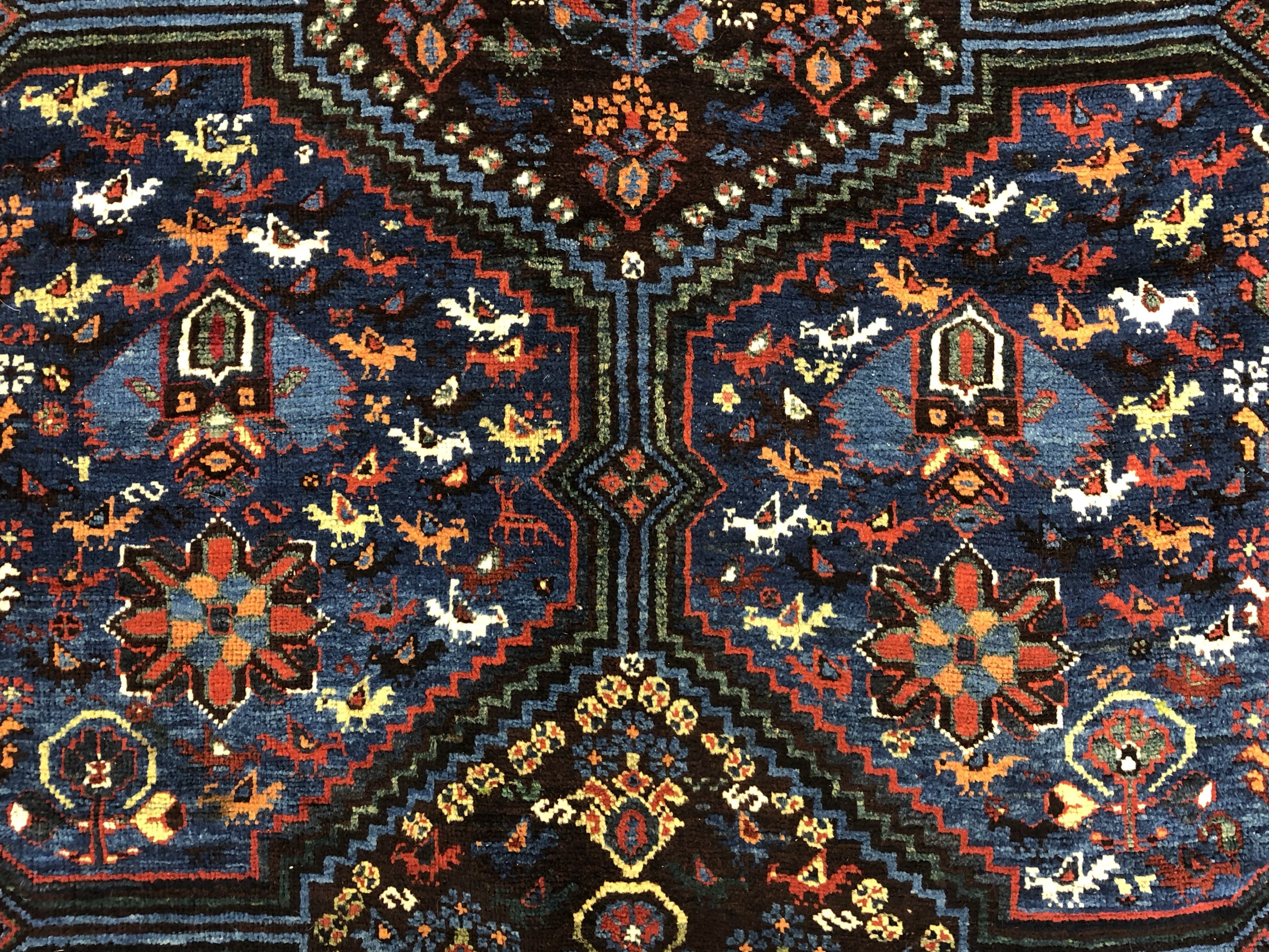 Antique Khamseh rug