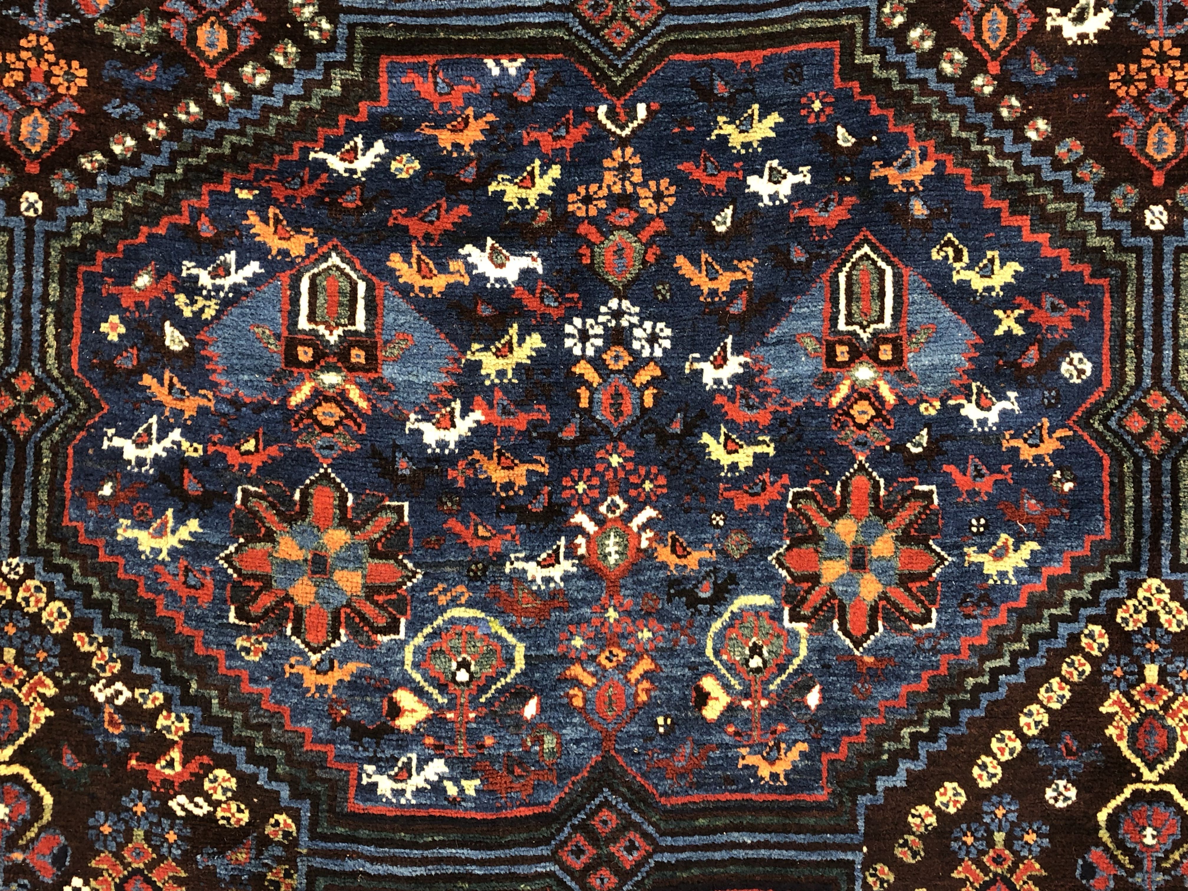 Antique Khamseh rug