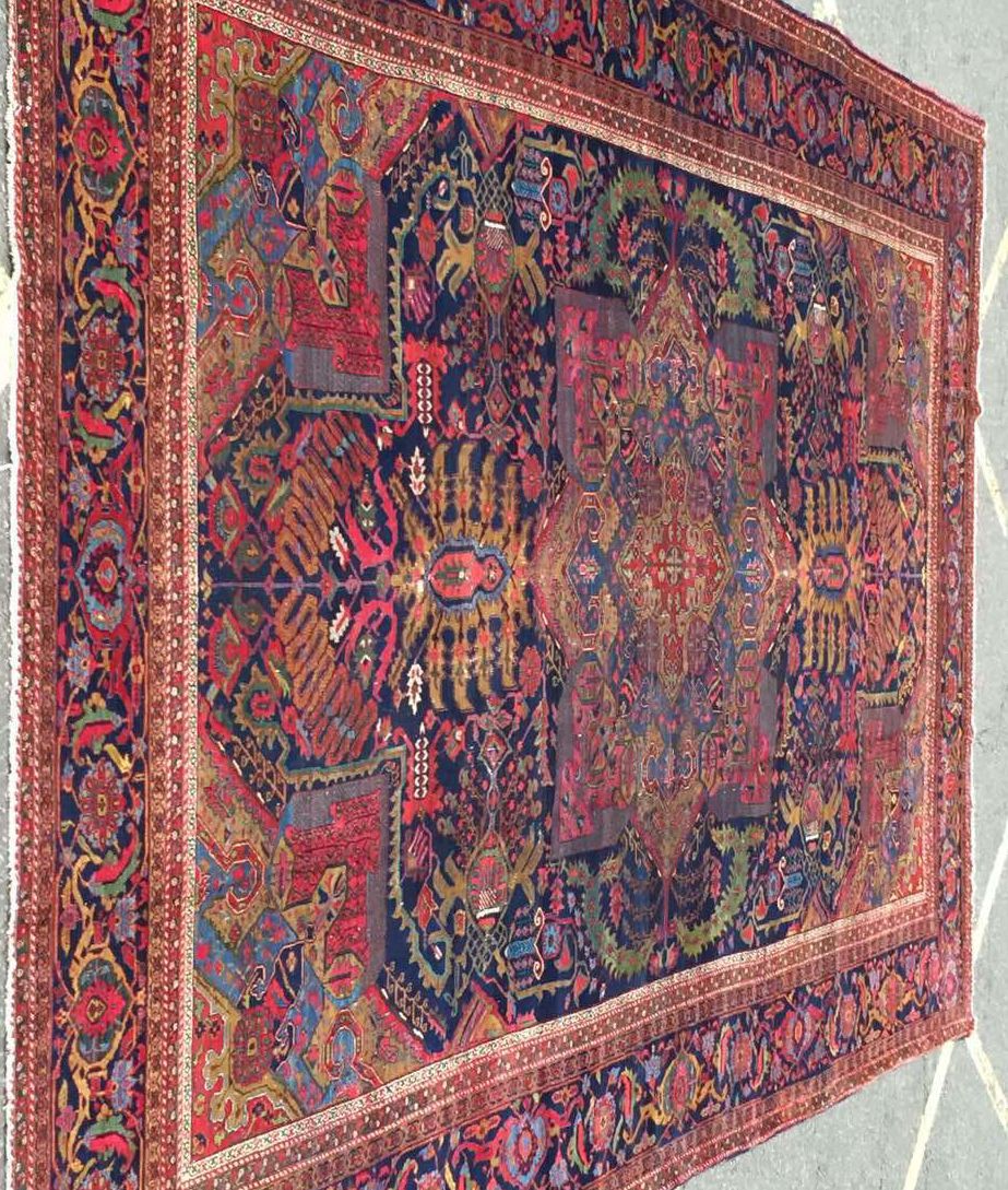 large antique Heriz carpet