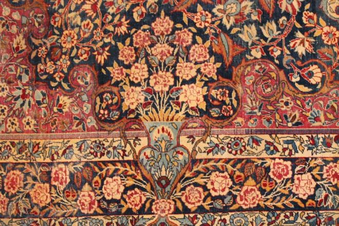 Antique Kashan rug