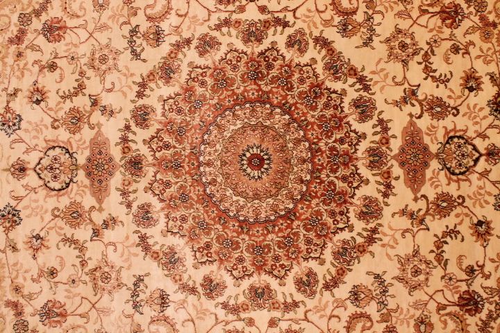 Fine Silk Qom rug