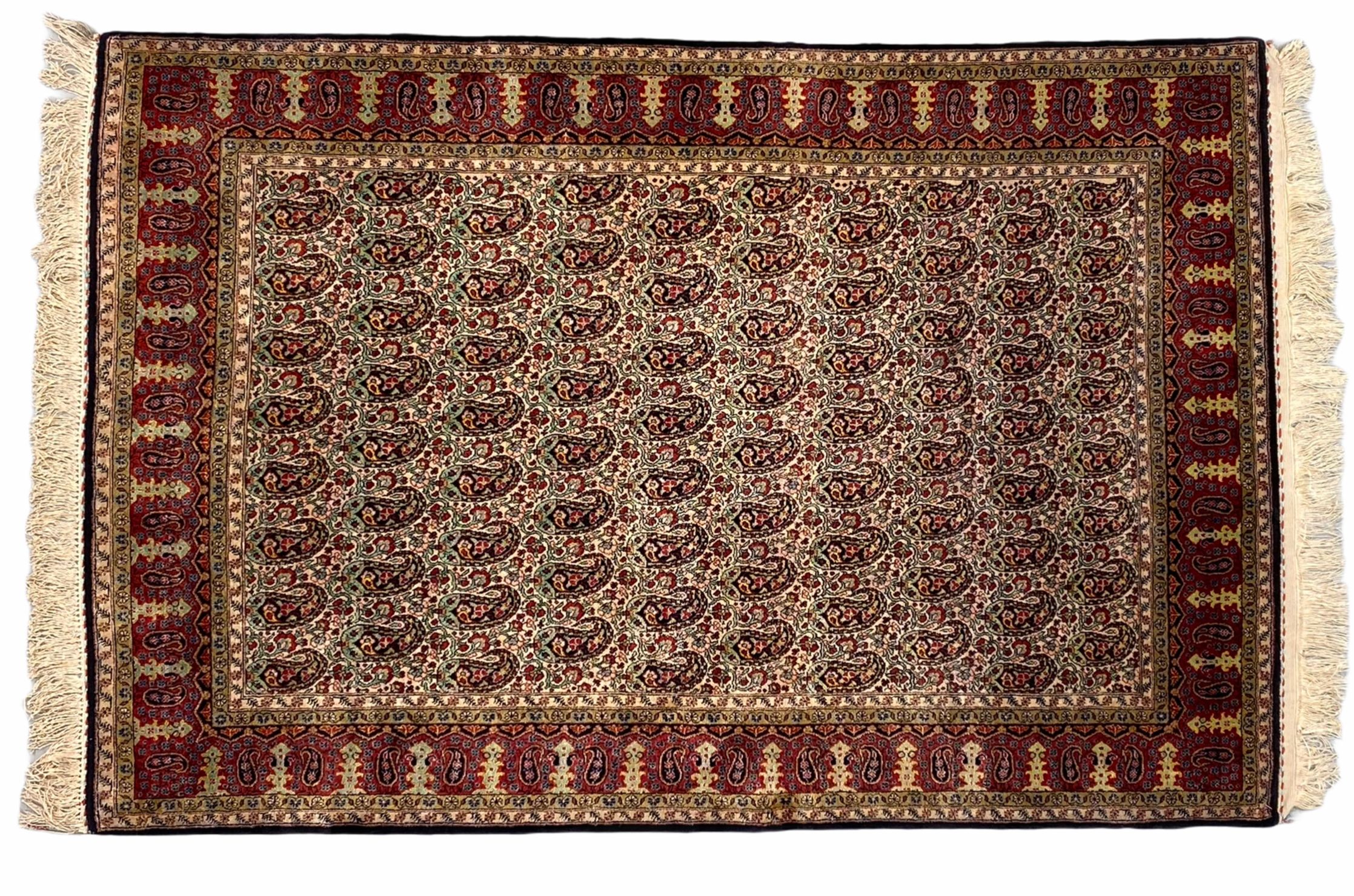 Fine silk Qom rug