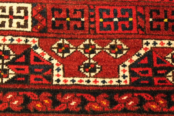 Antique Ensi Ersari rug