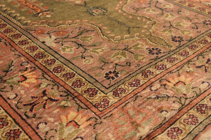 Antique silk Kaisari rug