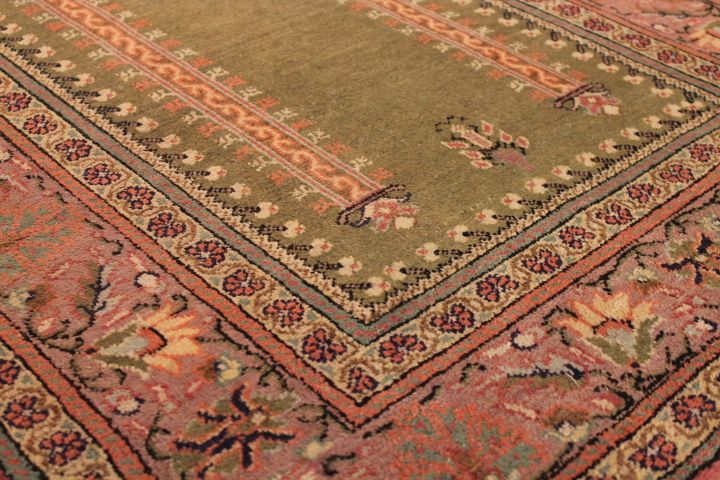 Antique silk Kaisari rug