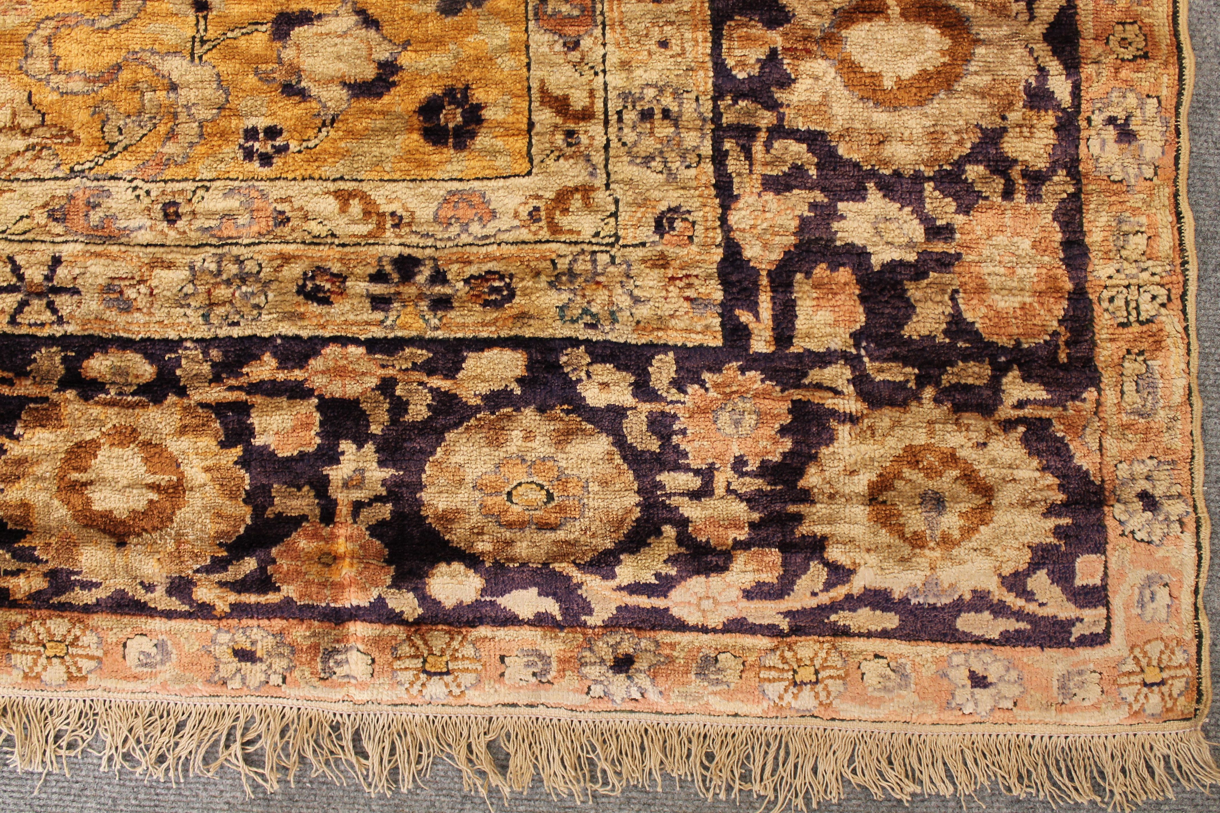 Antique Silk Turkish rug