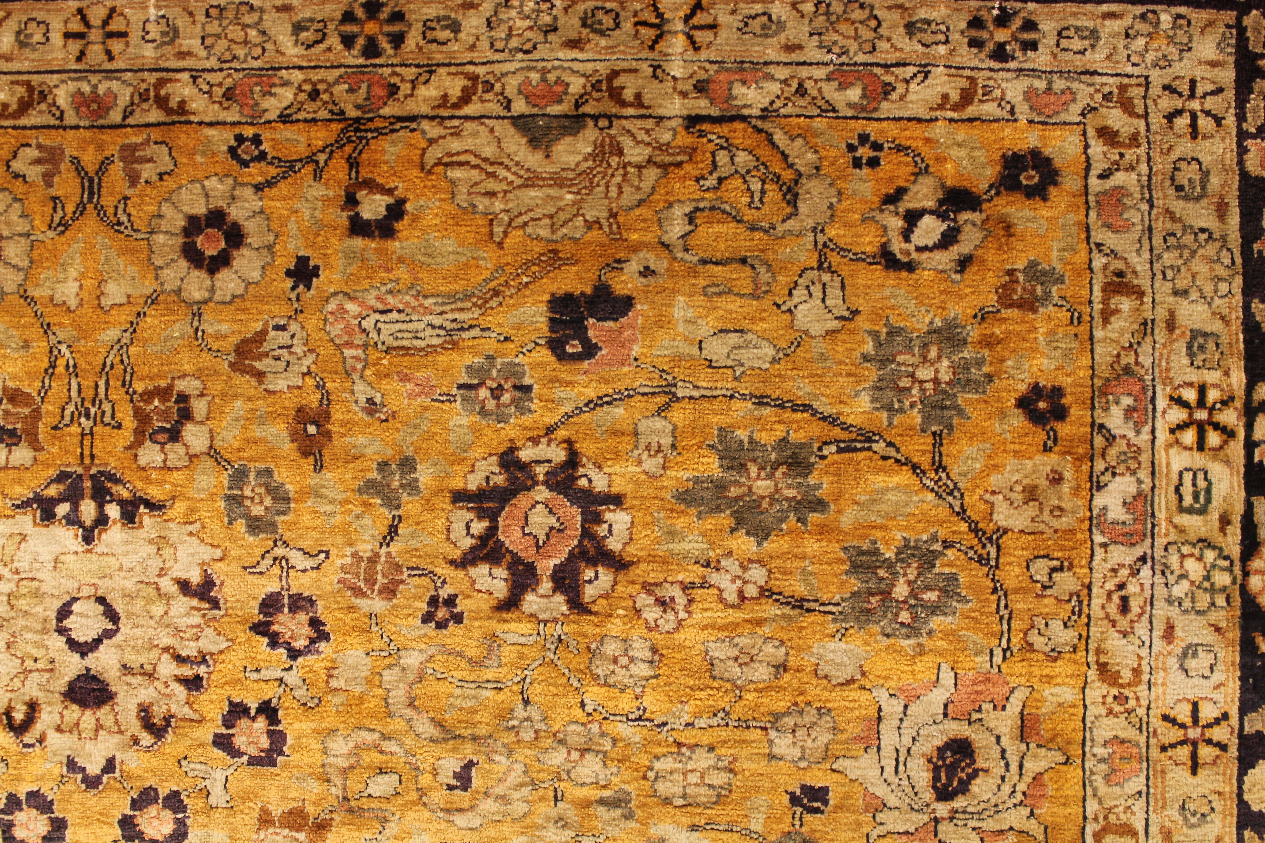 Antique Silk Turkish rug