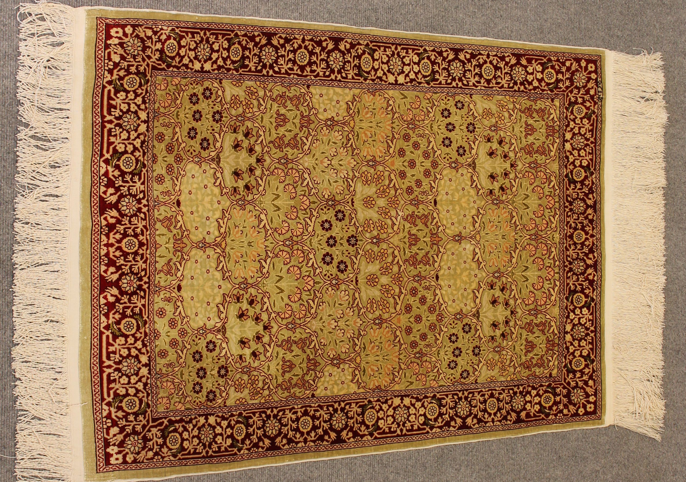 Silk Hereke rug