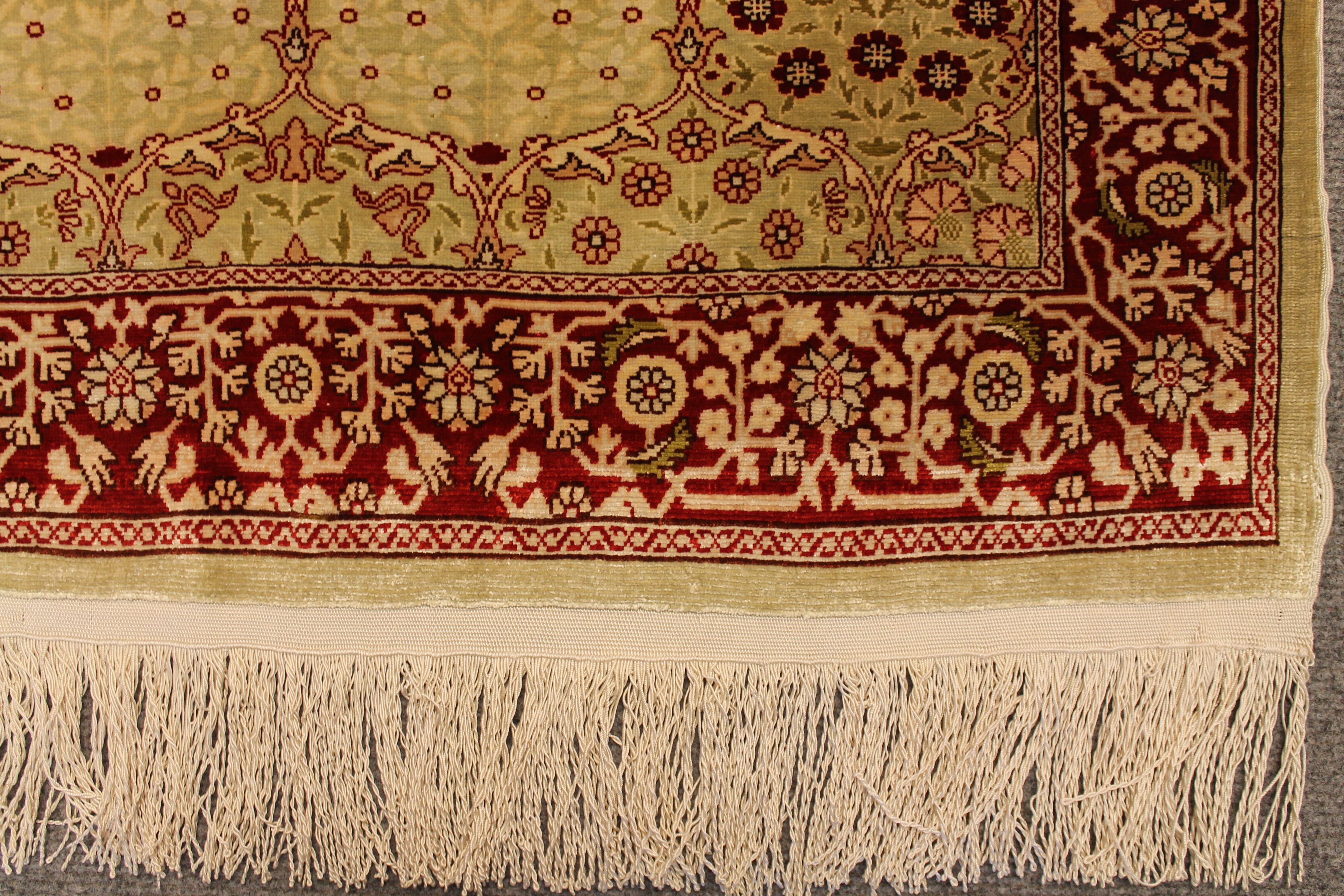 Silk Hereke rug