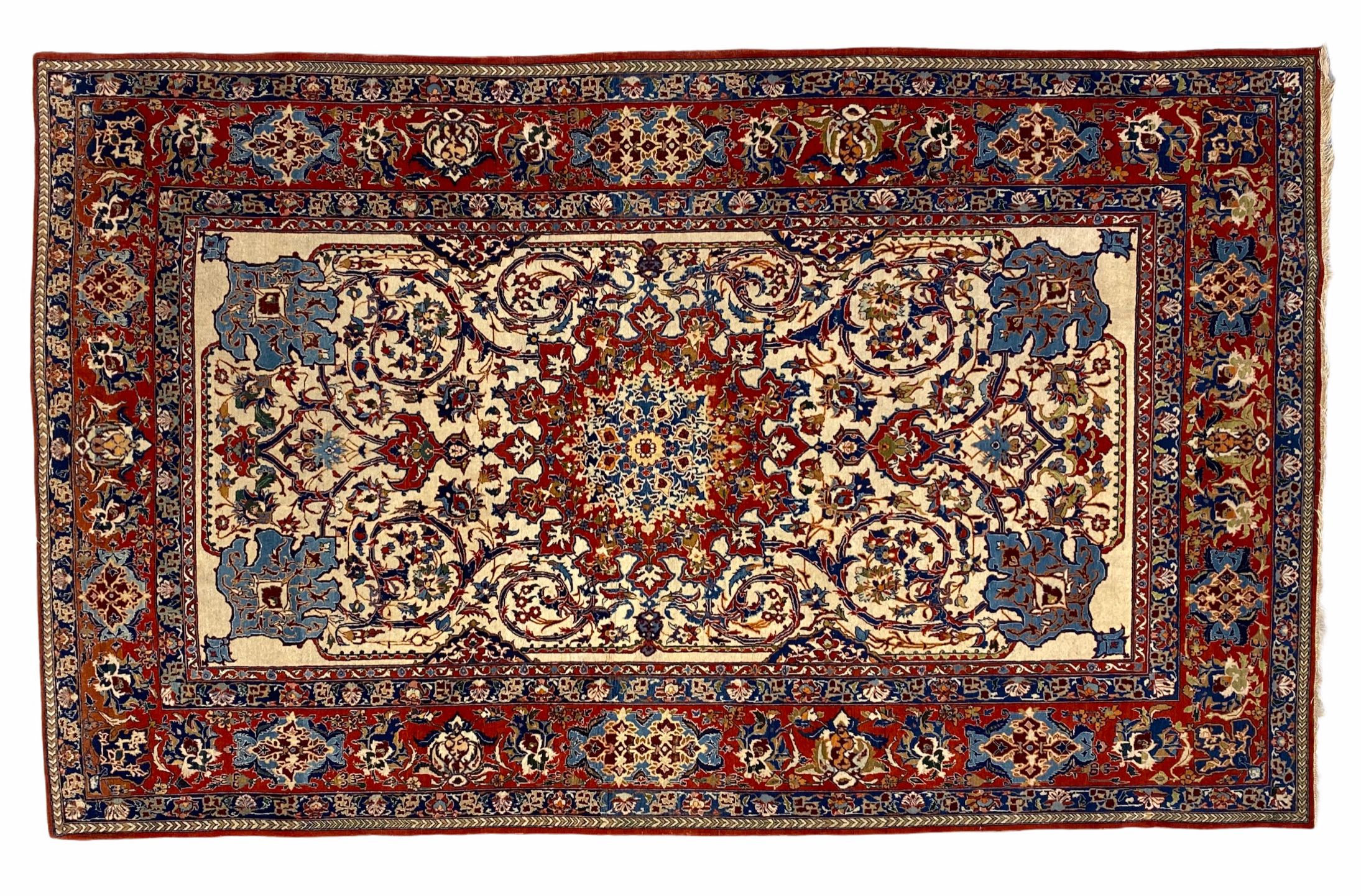 Antique Isfahan rug