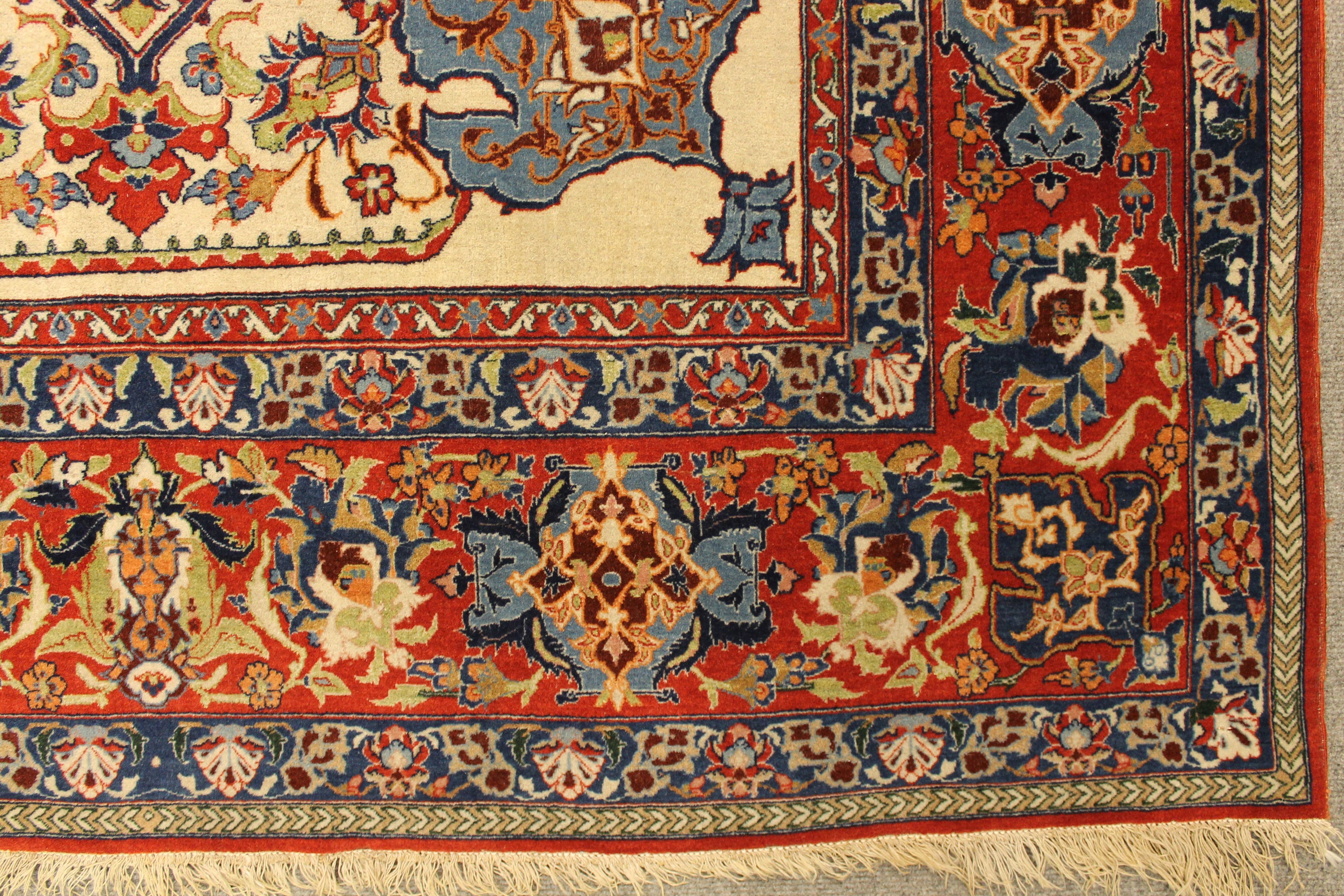 Antique Isfahan rug