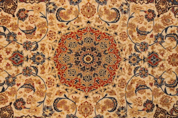 Antique Isfahan rug