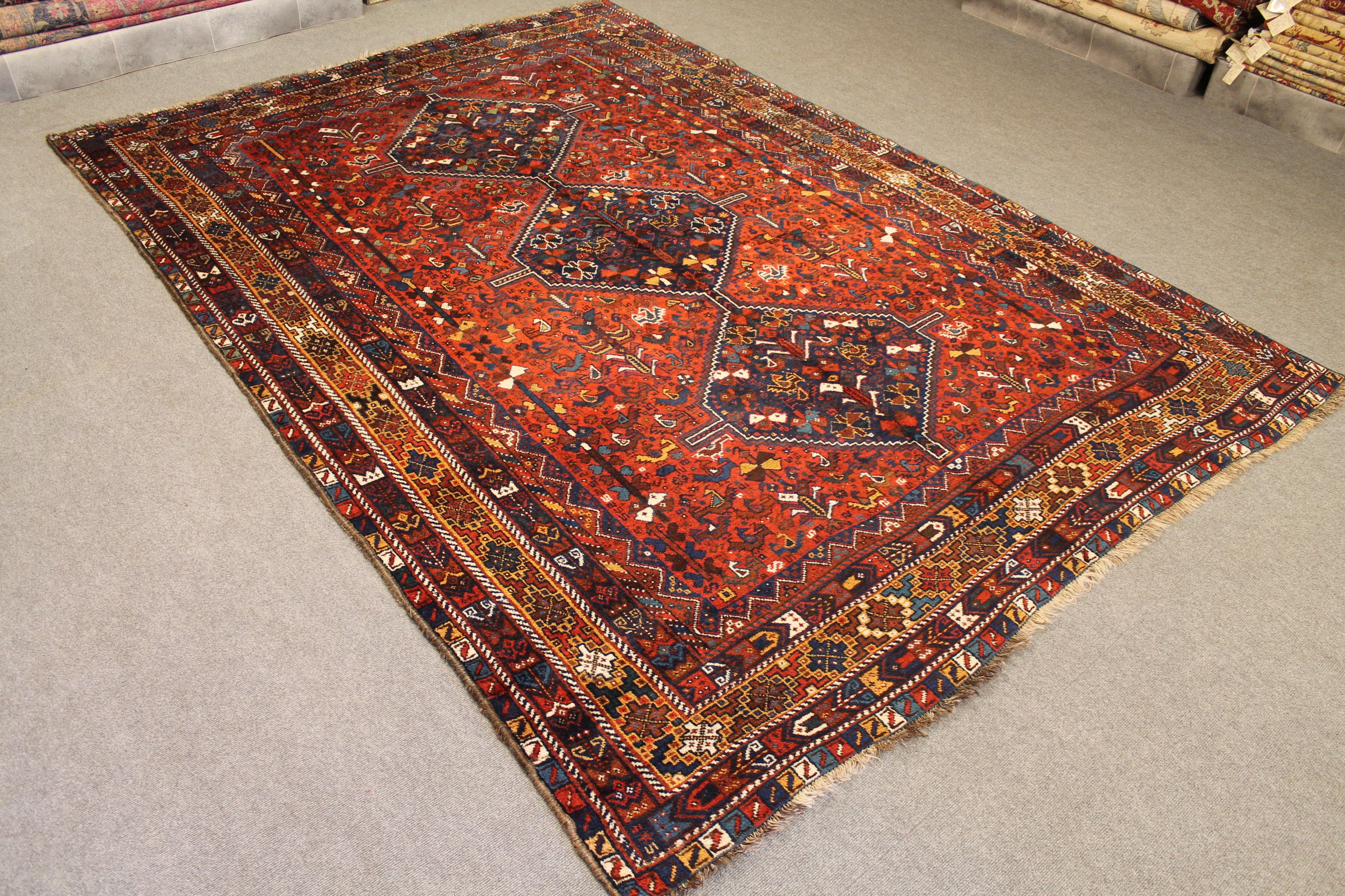 Antique Khamseh rug