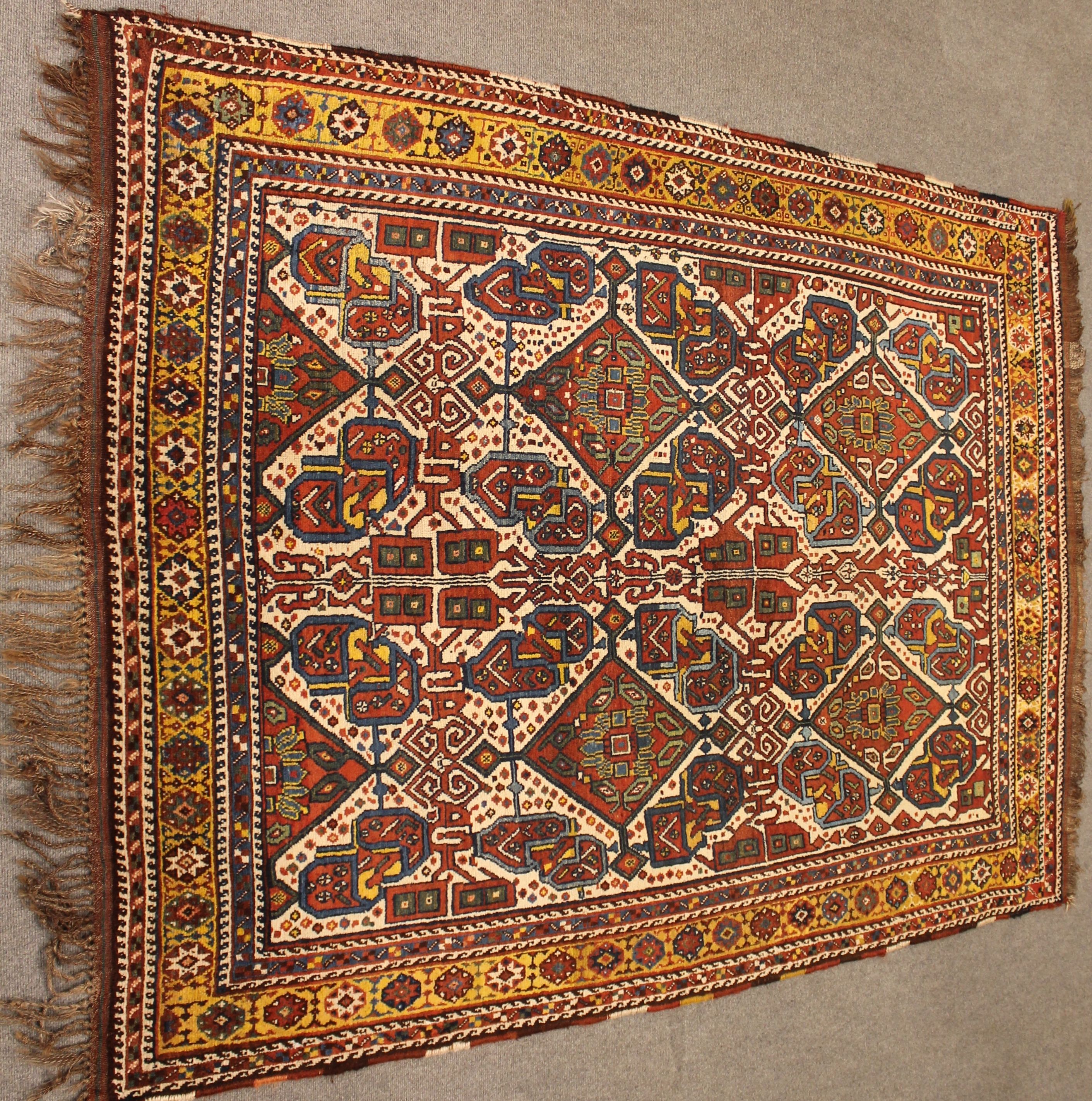 Antique Khamseh rug
