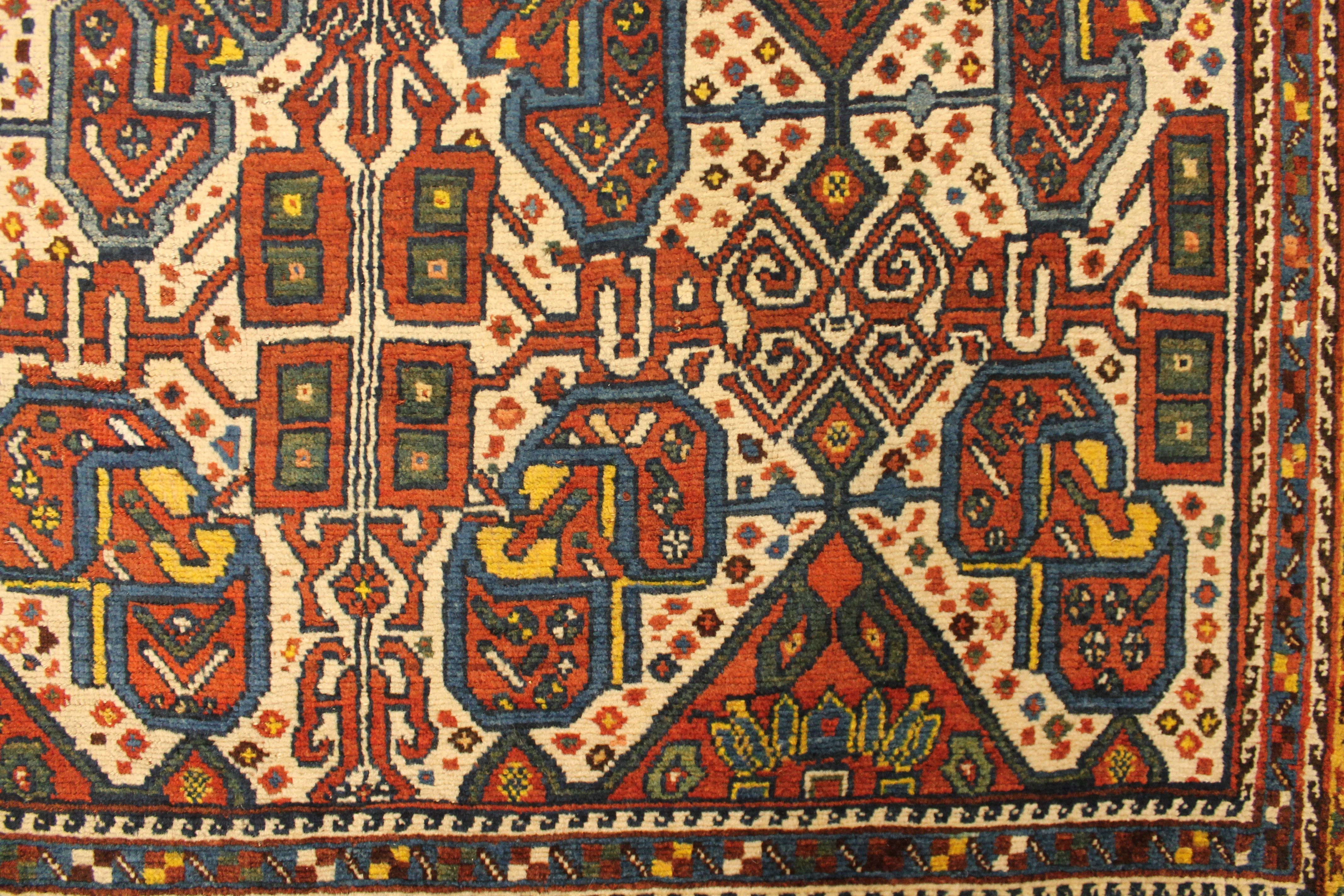 Antique Khamseh rug
