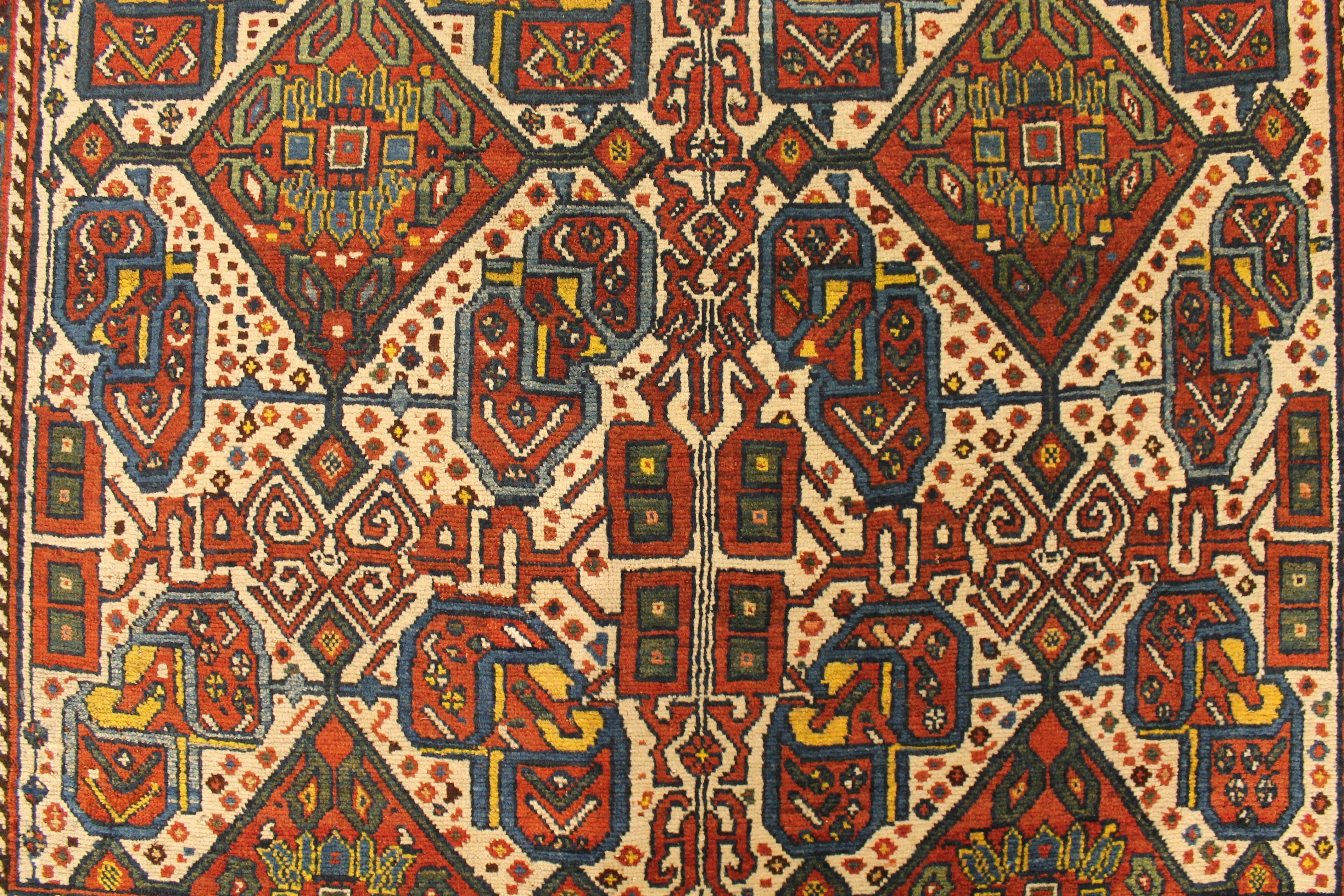 Antique Khamseh rug