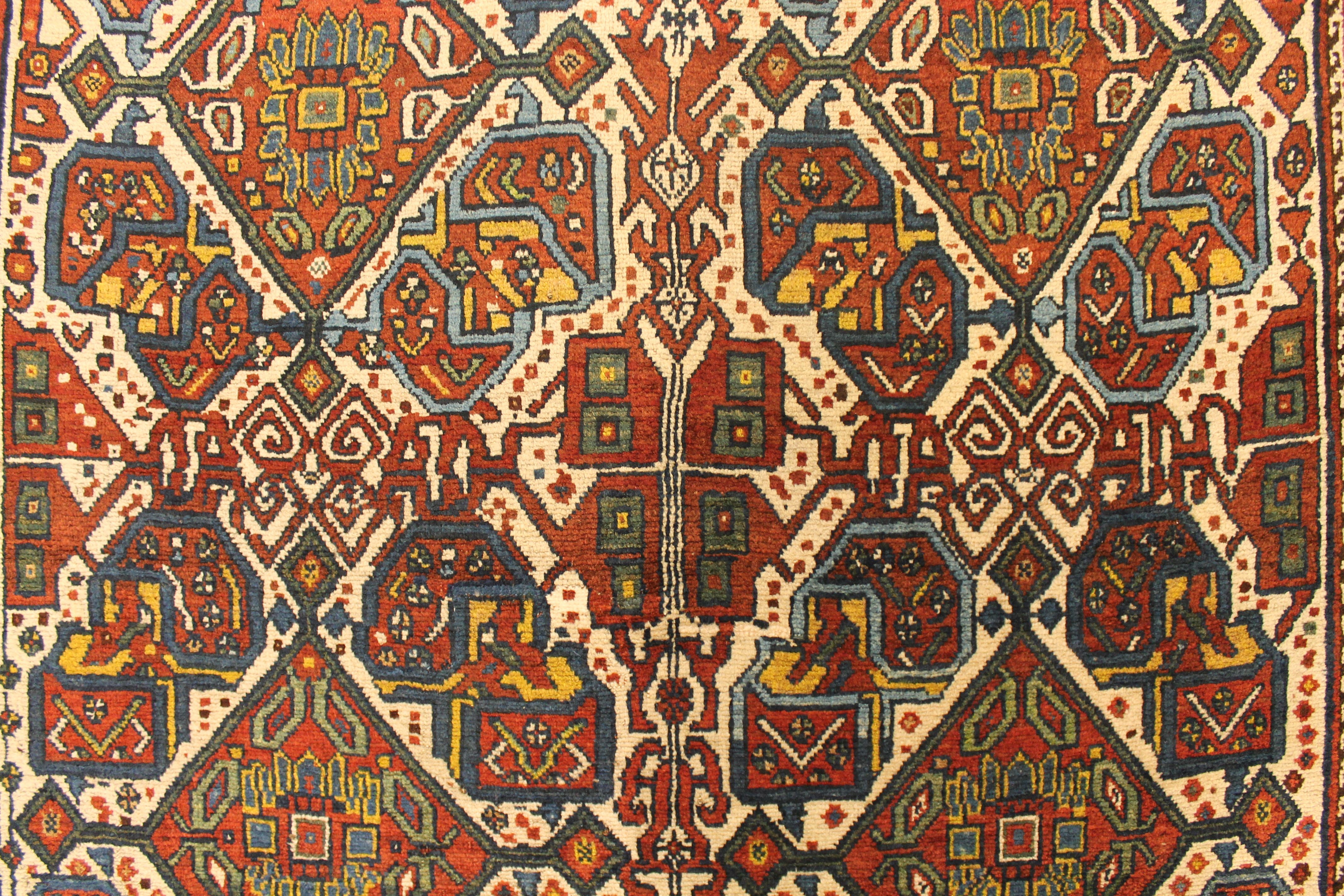 Antique Khamseh rug