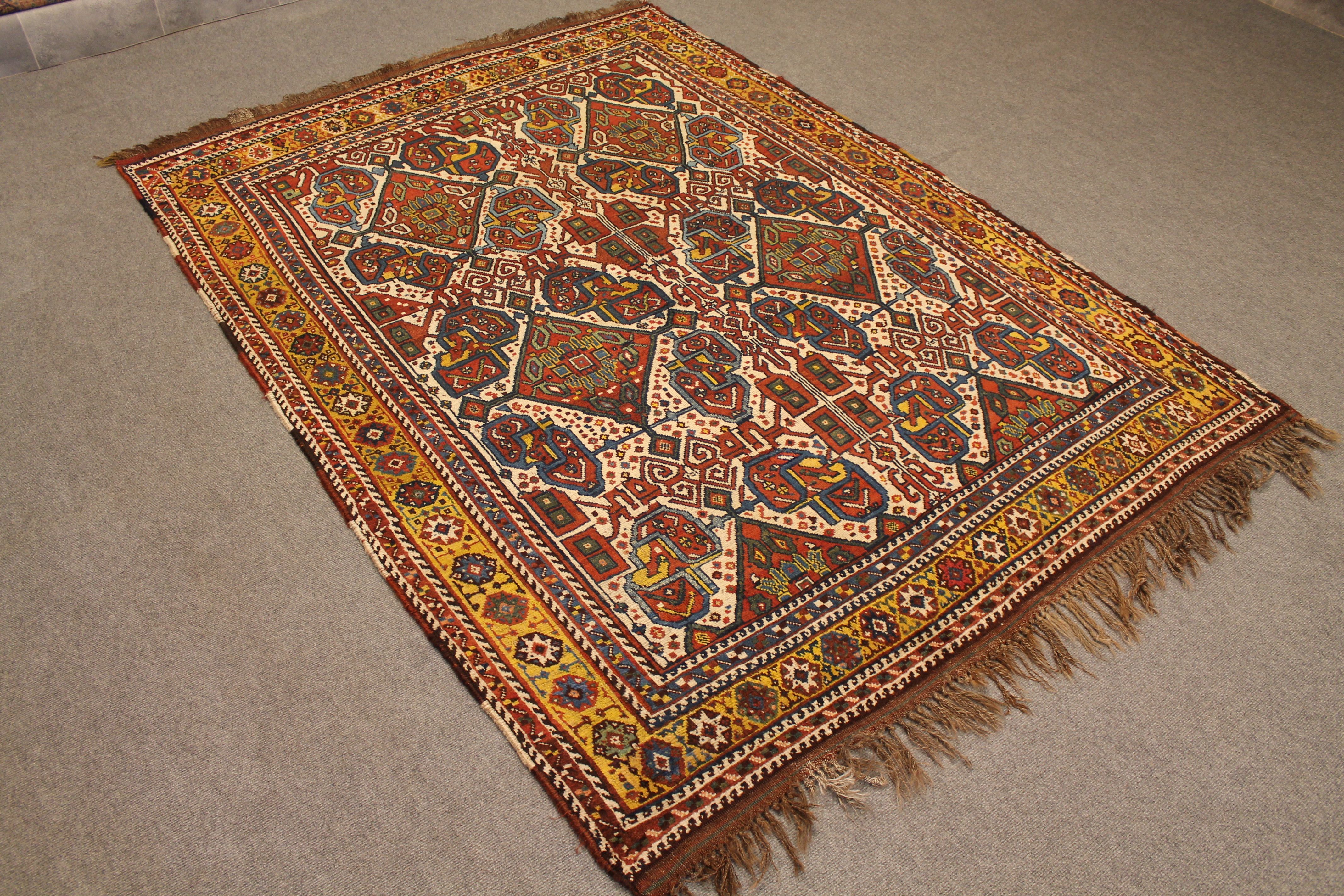 Antique Khamseh rug