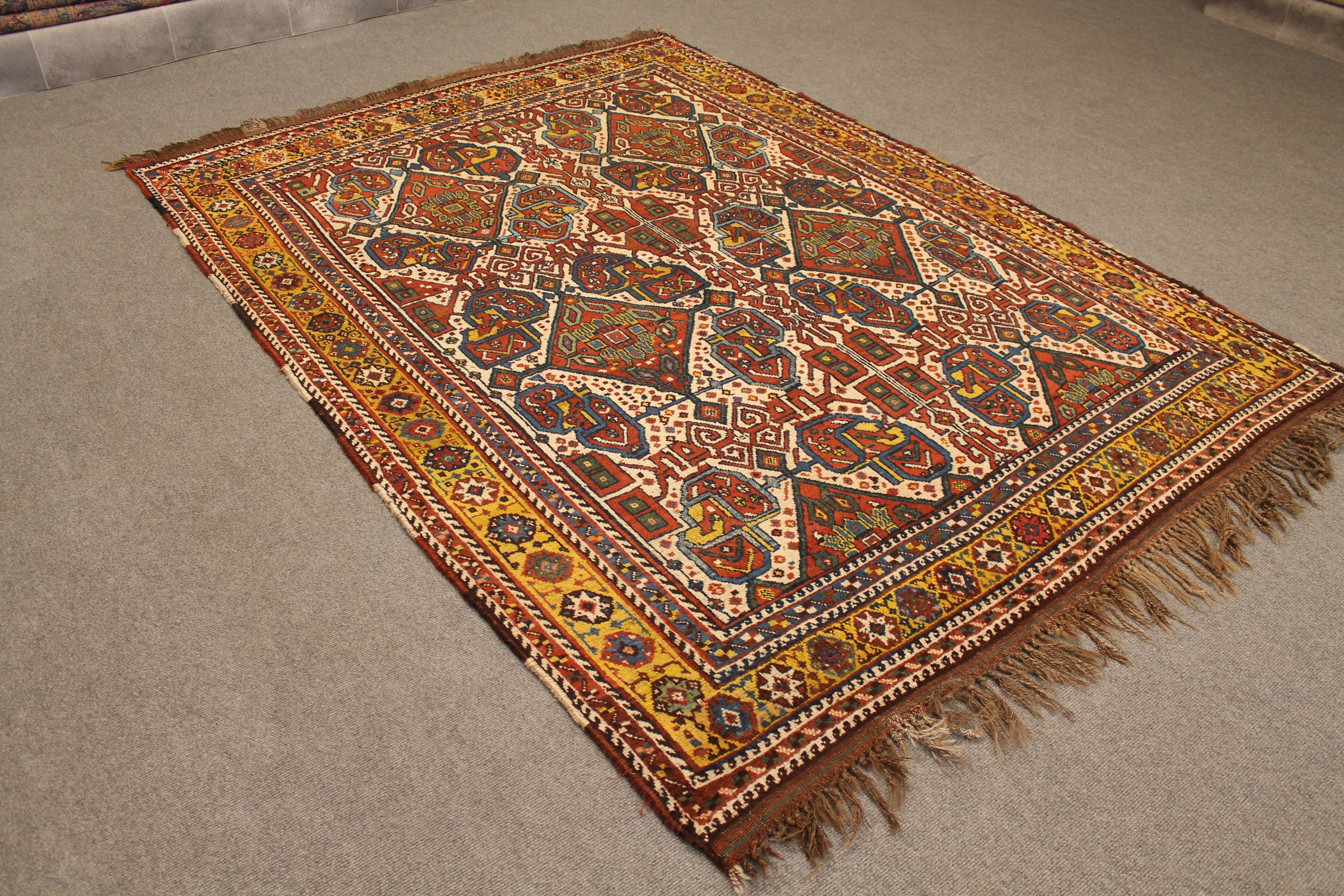 Antique Khamseh rug