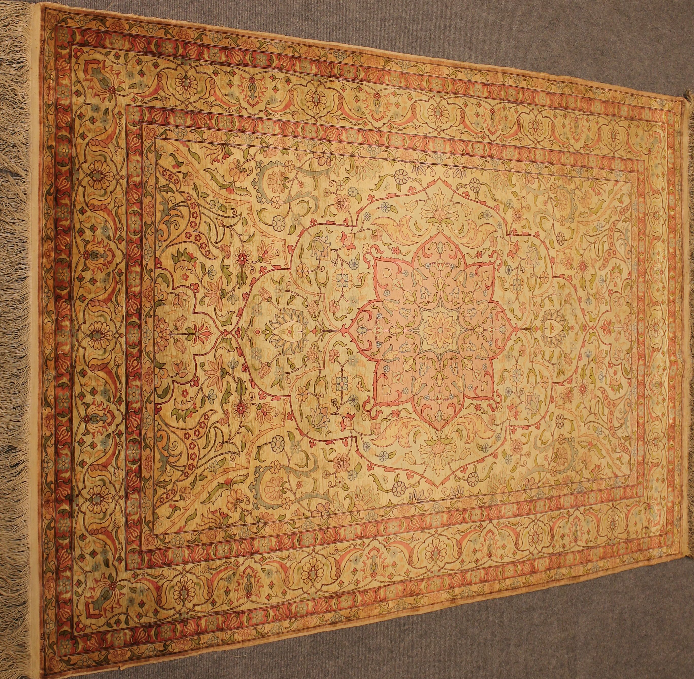 Silk Hereke rug