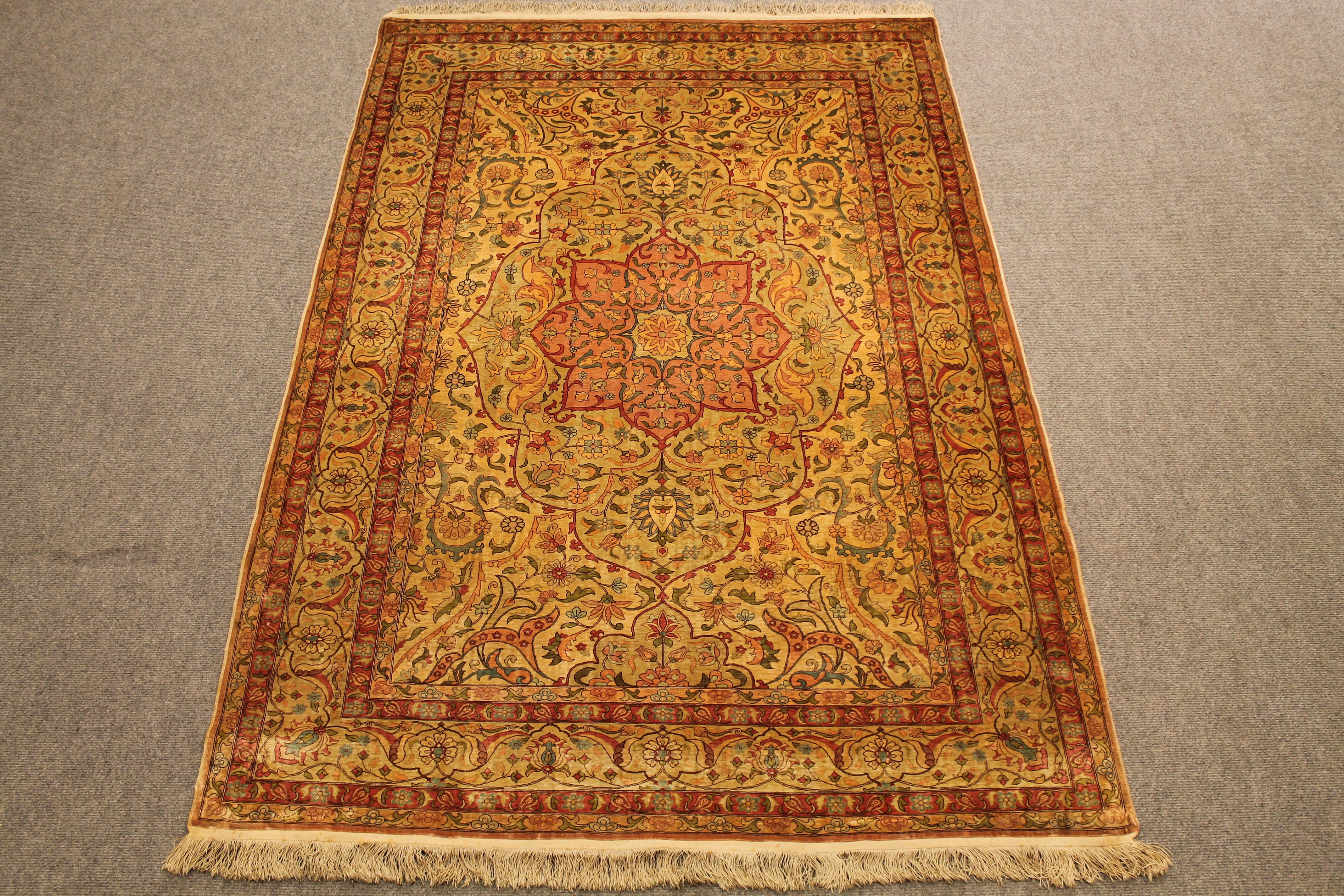 Silk Hereke rug