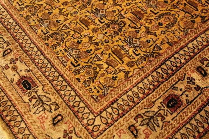 Old silk Qom rug