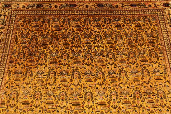 Old silk Qom rug