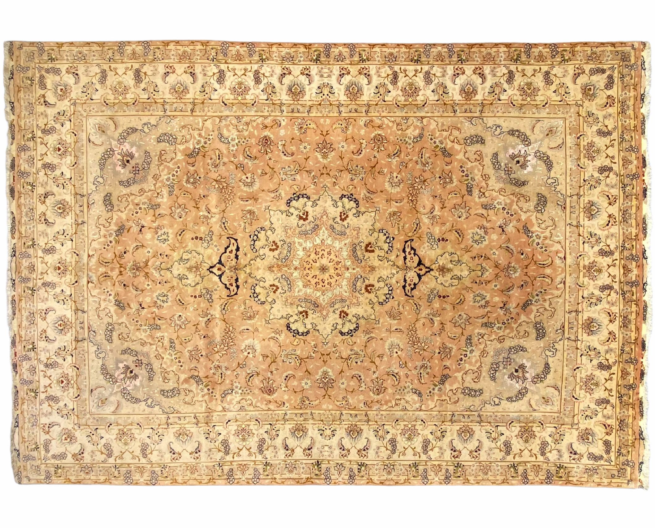 Silk and wool Tabriz rug